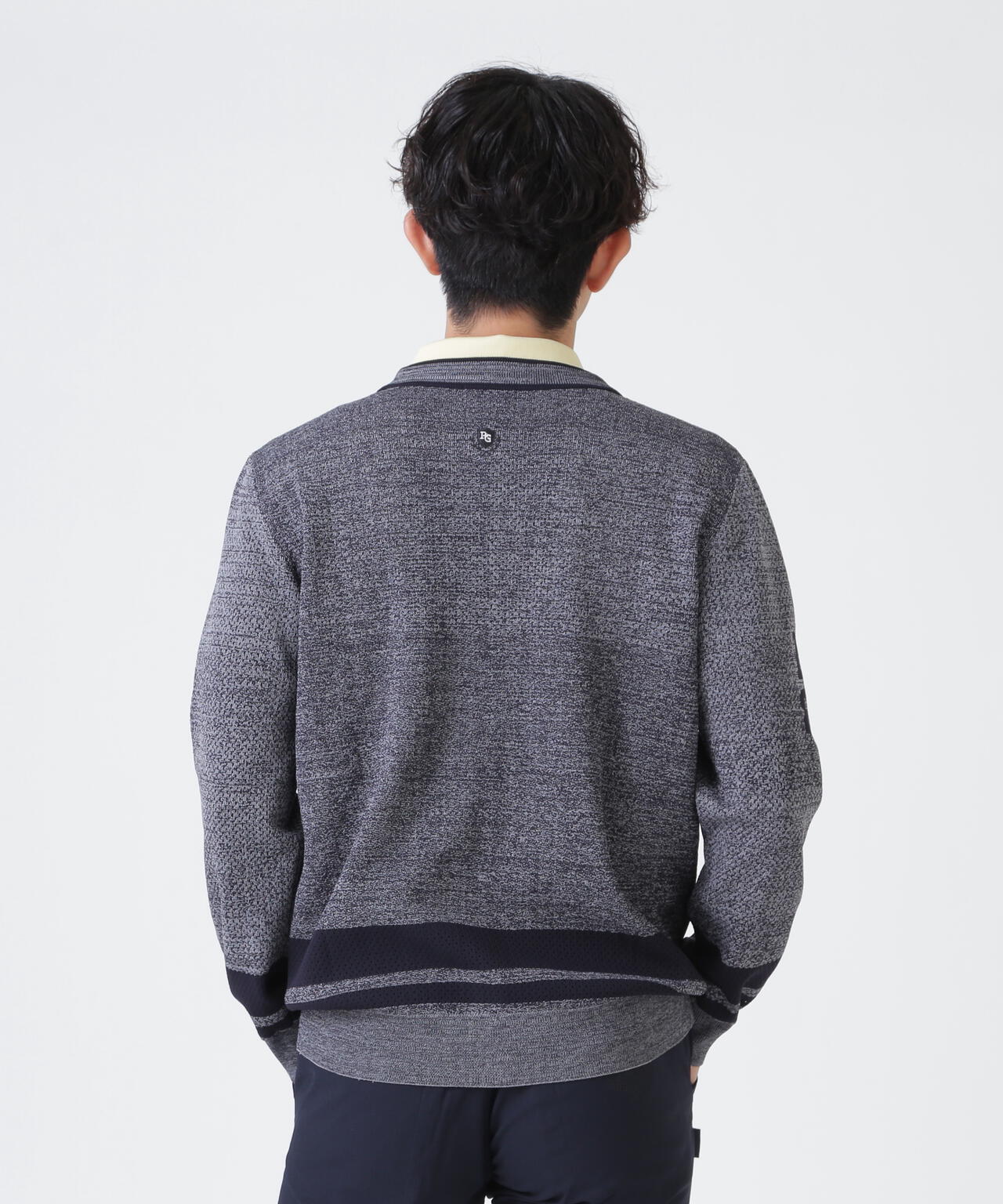12GVネックニットカーディガン ＜メッシュ柄＞ (MENS) | PEARLY GATES