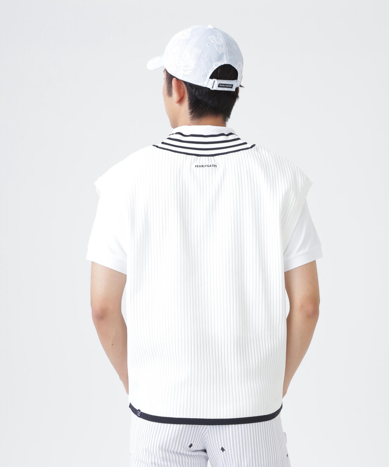 14GWJQ針抜きVネックニットベスト (MENS) | PEARLY GATES（パーリー