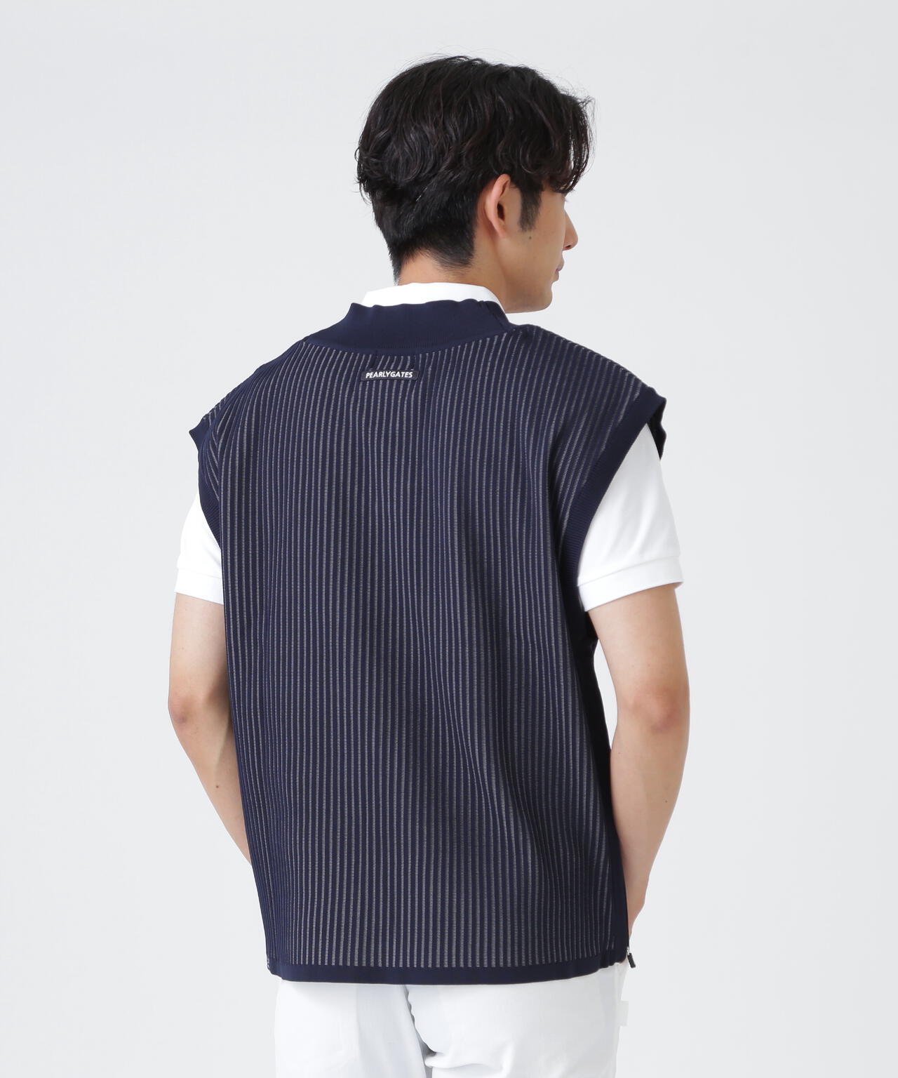 14GWJQ針抜きVネックニットベスト (MENS) | PEARLY GATES（パーリー