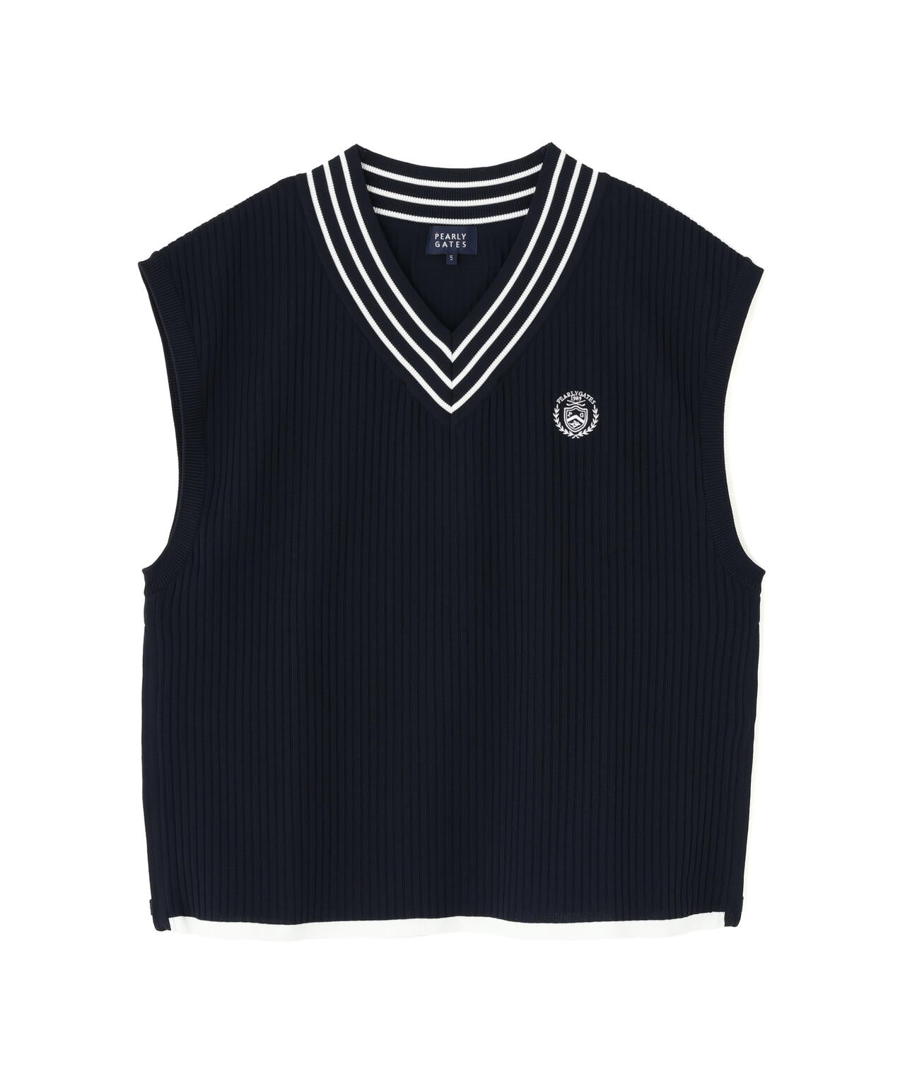 14GWJQ針抜きVネックニットベスト (MENS)