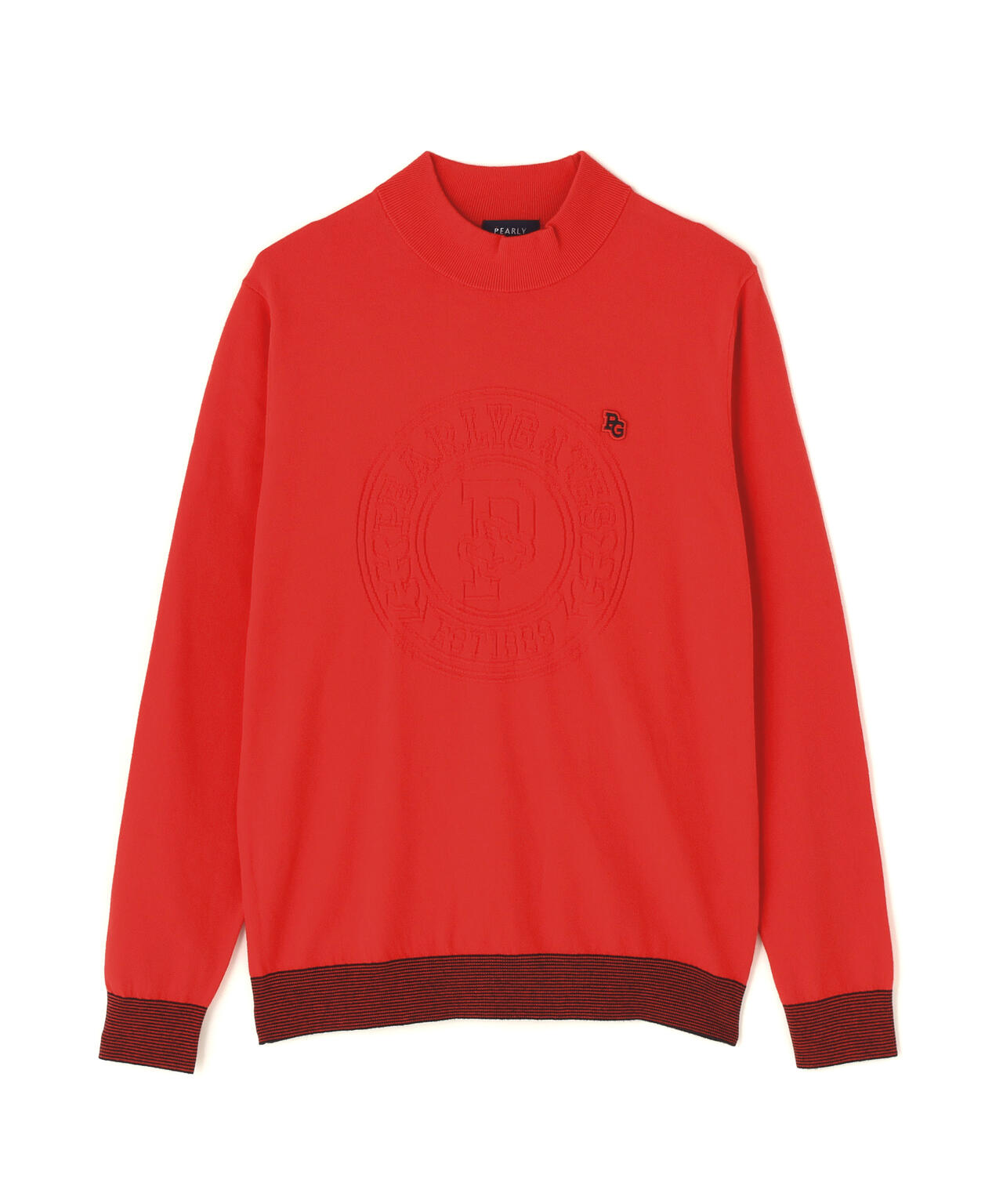 14G天竺カシミヤタッチモックネックニットプルオーバー (MENS