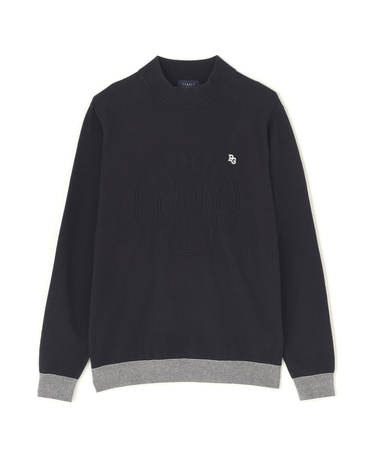 14G天竺カシミヤタッチモックネックニットプルオーバー (MENS)