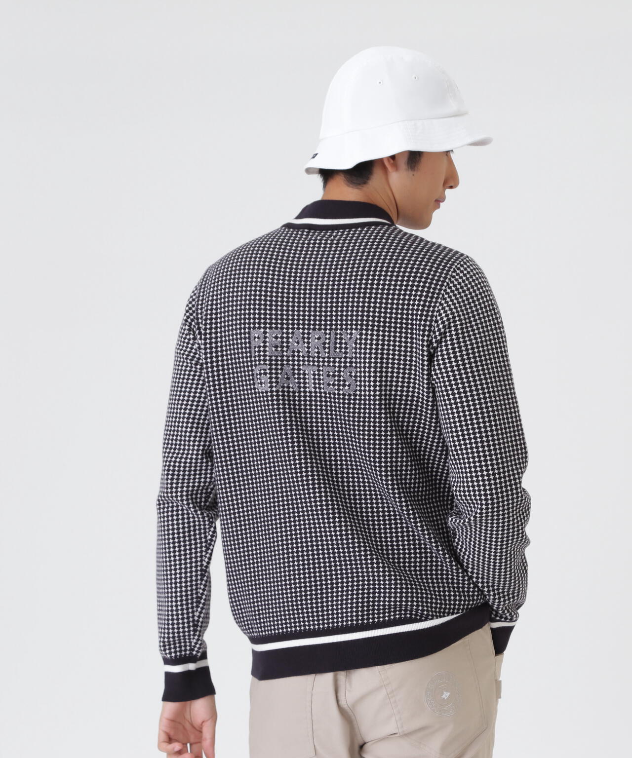 14G天竺カシミヤタッチモックネックニットプルオーバー ＜手裏剣千鳥