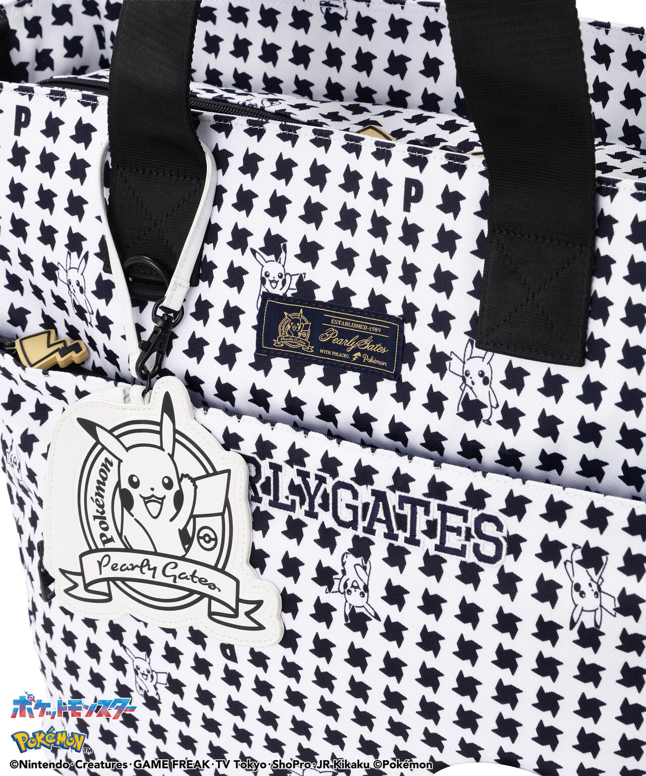 PEARLYGATES×POKEMON] ポケモン千鳥柄ロッカーバッグ (UNISEX
