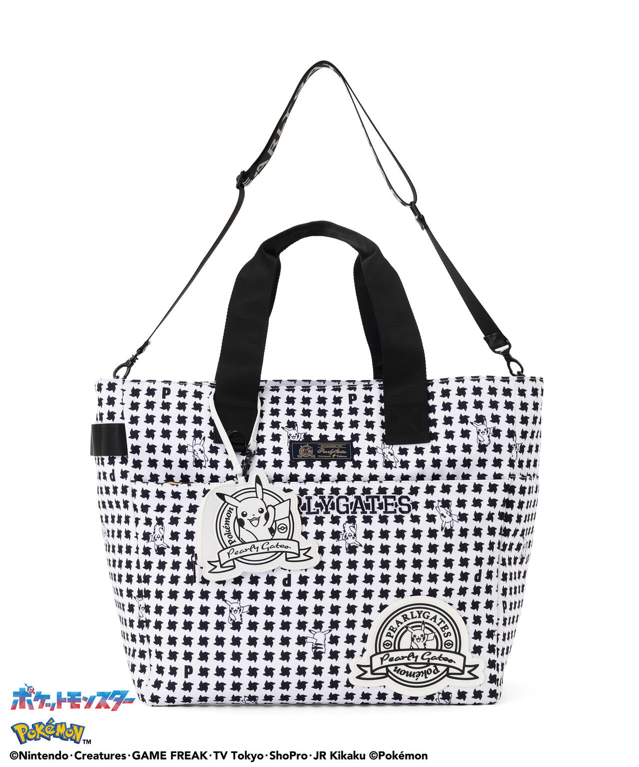 【PEARLY GATES】千鳥アーガイル柄 ショルダーポーチ PEARLYGATES×Pokémon] ポケモン 千鳥柄ロッカーバッグ (UNISEX