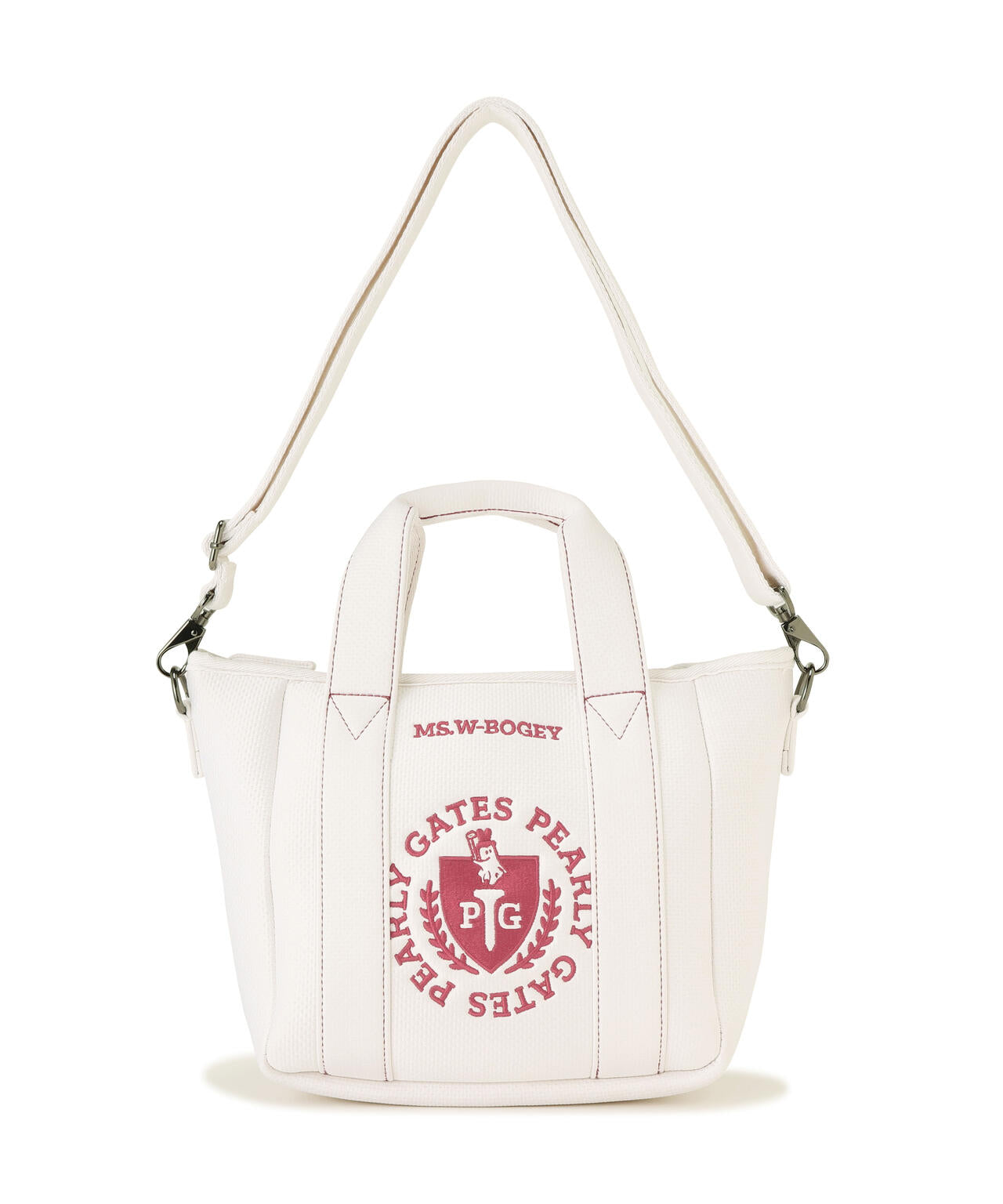 パーリーゲイツ　カートバッグ [カレッジワッペン](2way仕様・取り外し可） カレッジマークネオプレンカートバッグ (UNISEX) | PEARLY GATES