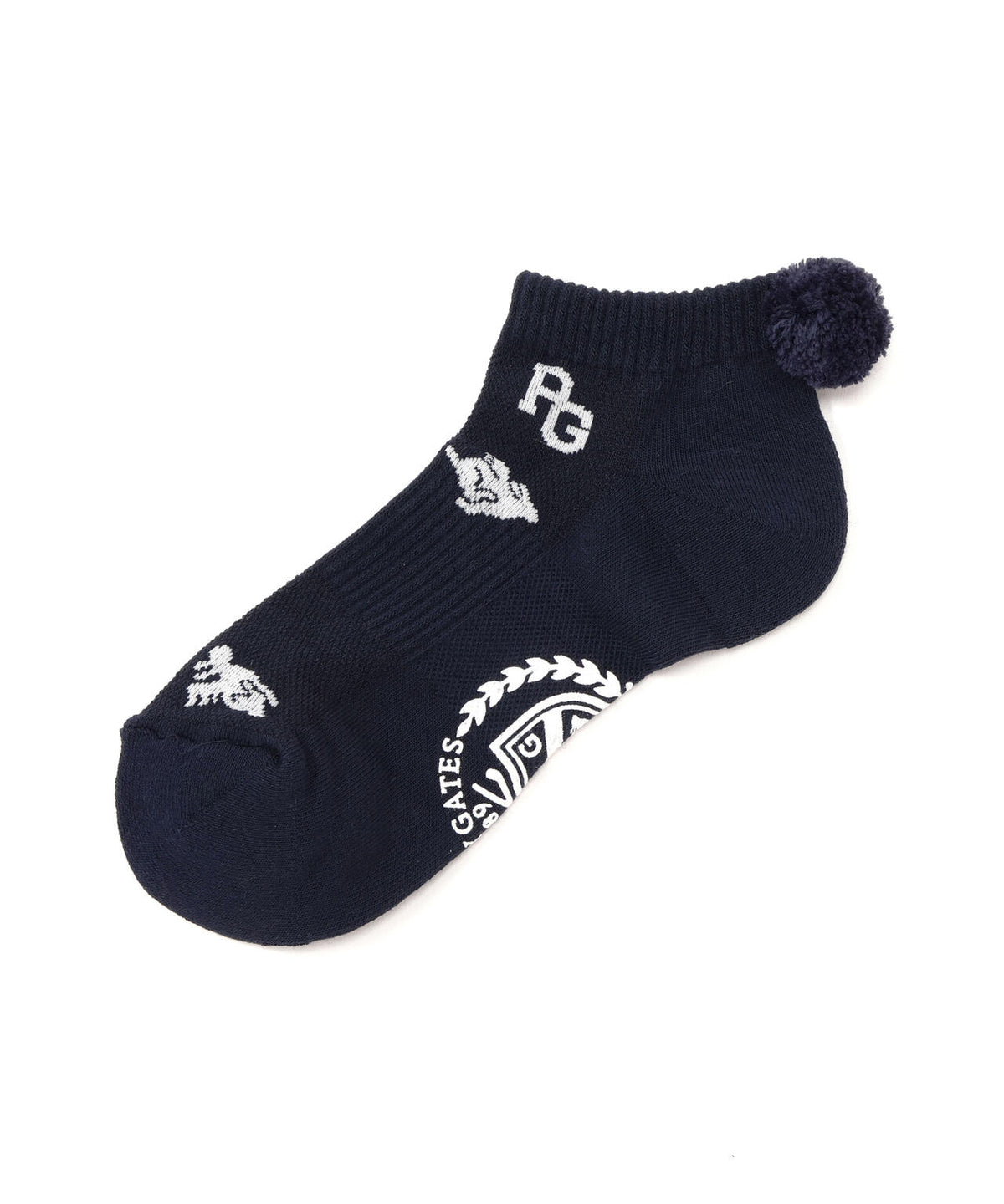 うさぎ総柄梵天付きアンクルソックス (WOMENS)