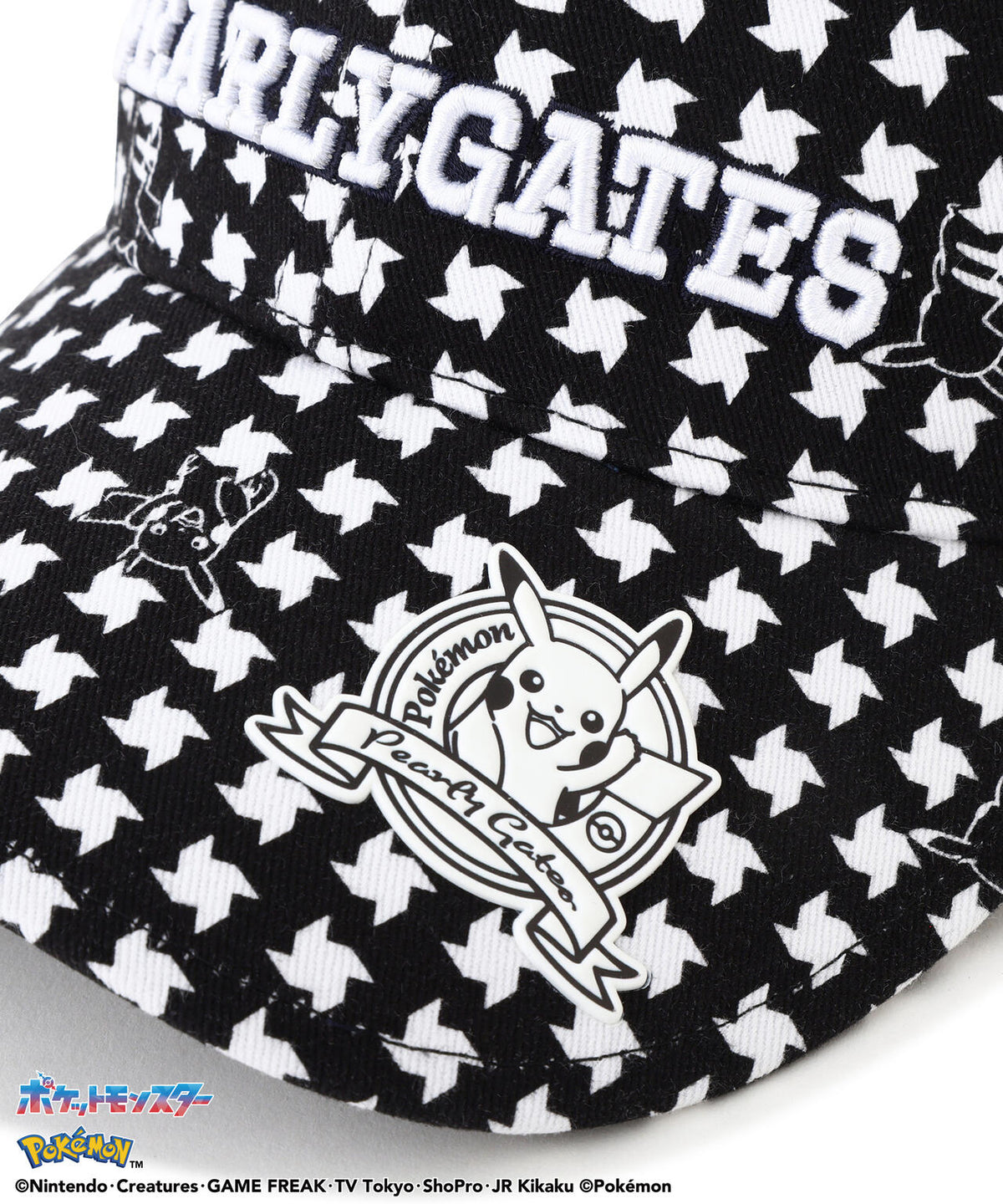 [PEARLYGATES×POKEMON] ポケモン千鳥柄ツイルキャップ (UNISEX)
