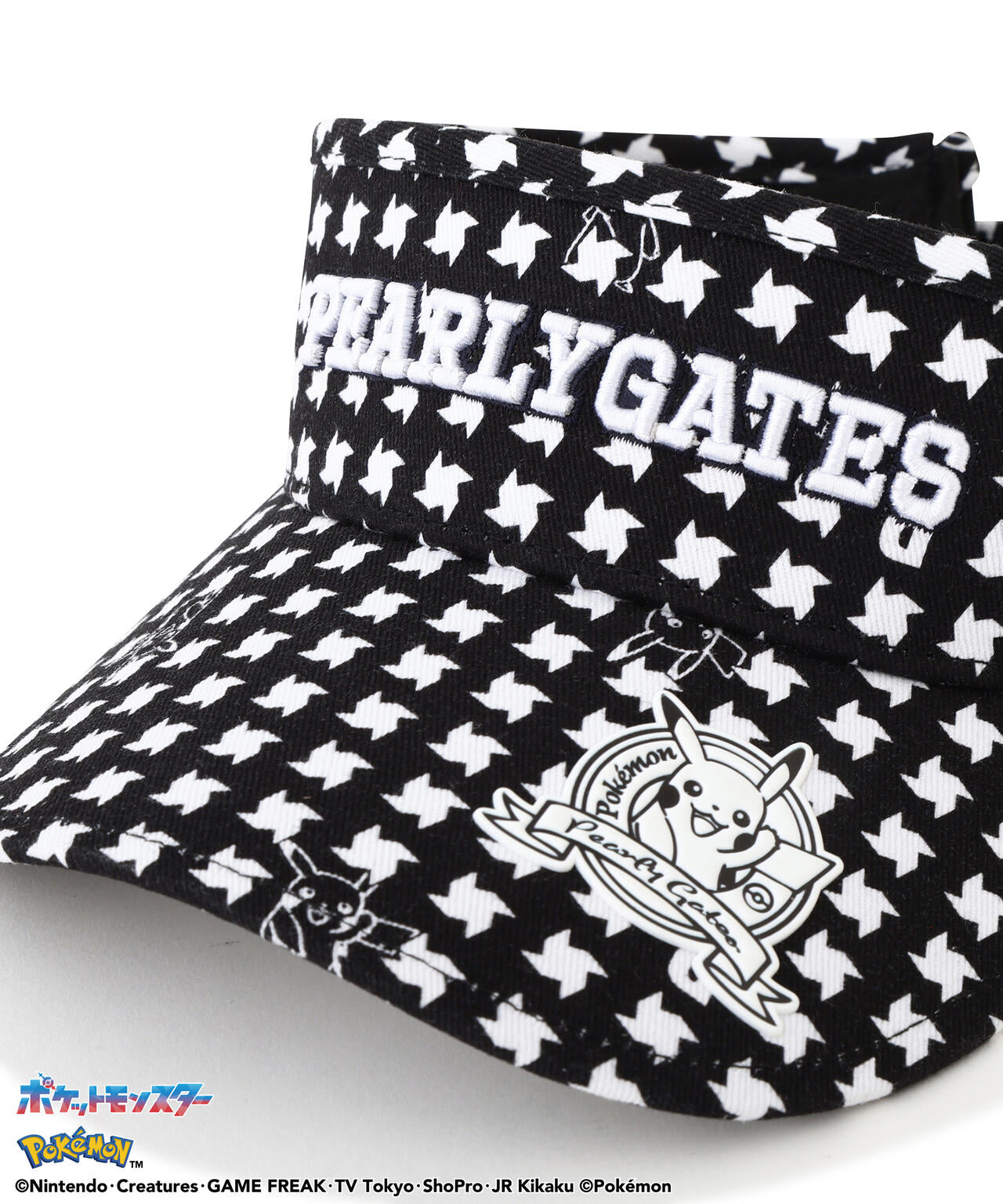 PEARLYGATES×Pokémon] ポケモン 千鳥柄ツイルバイザー (UNISEX