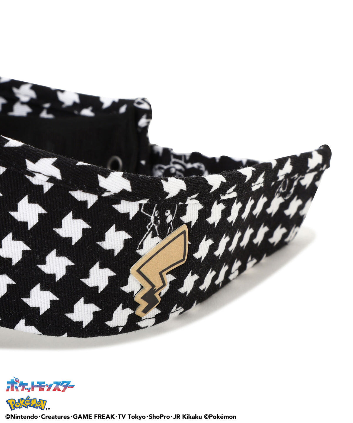 [PEARLYGATES×Pokémon] ポケモン 千鳥柄ツイルバイザー (UNISEX)