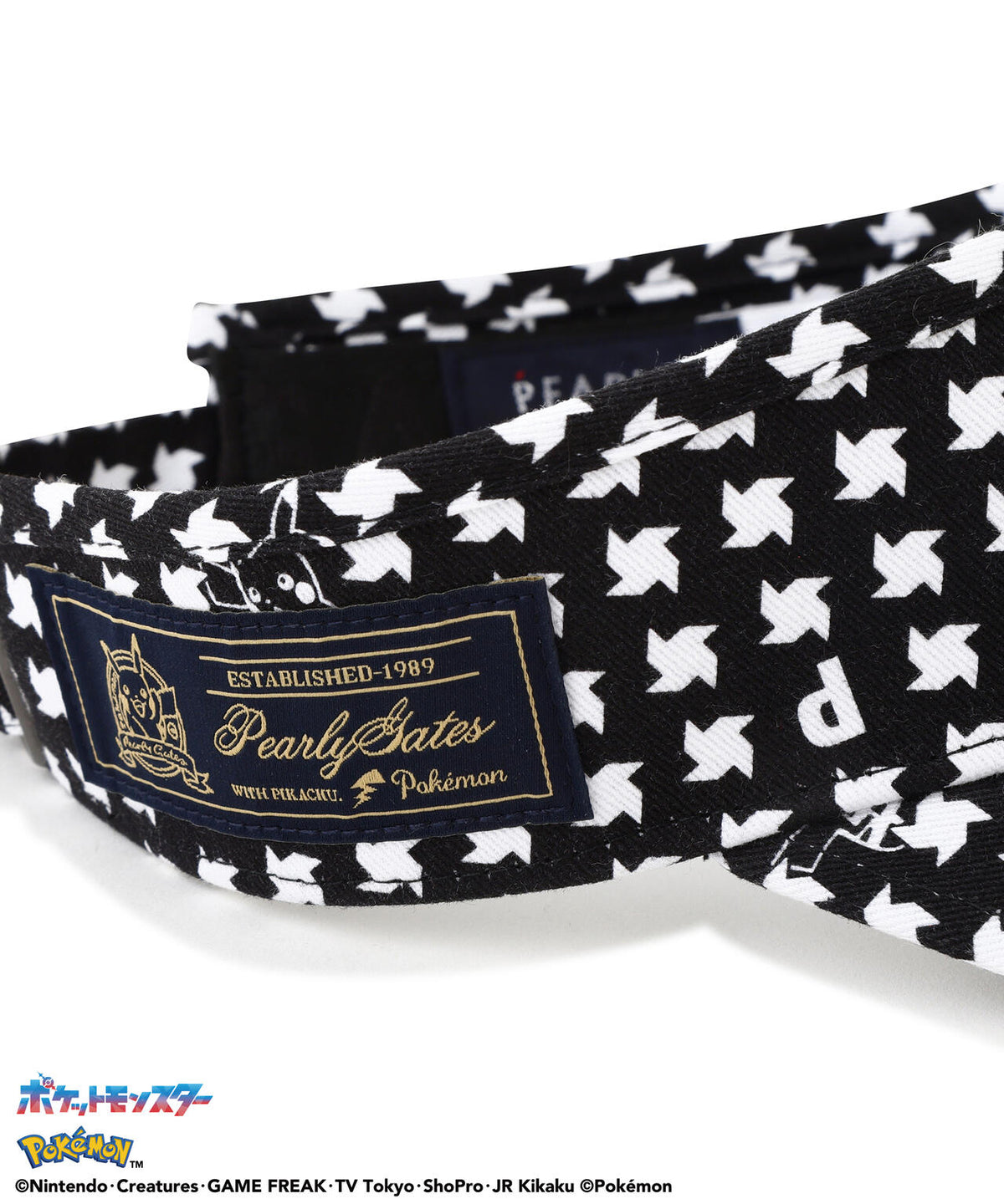 [PEARLYGATES×Pokémon] ポケモン 千鳥柄ツイルバイザー (UNISEX)