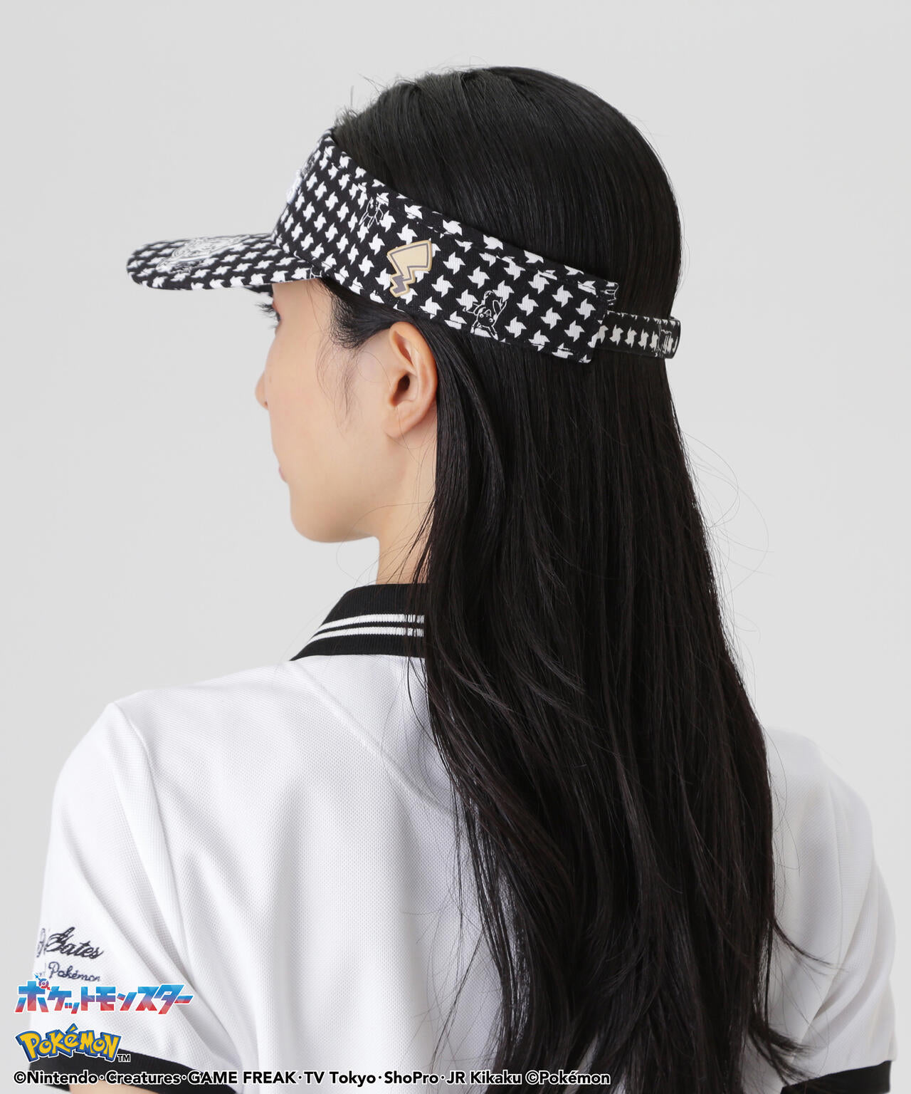 PEARLYGATES×Pokémon] ポケモン 千鳥柄ツイルバイザー (UNISEX