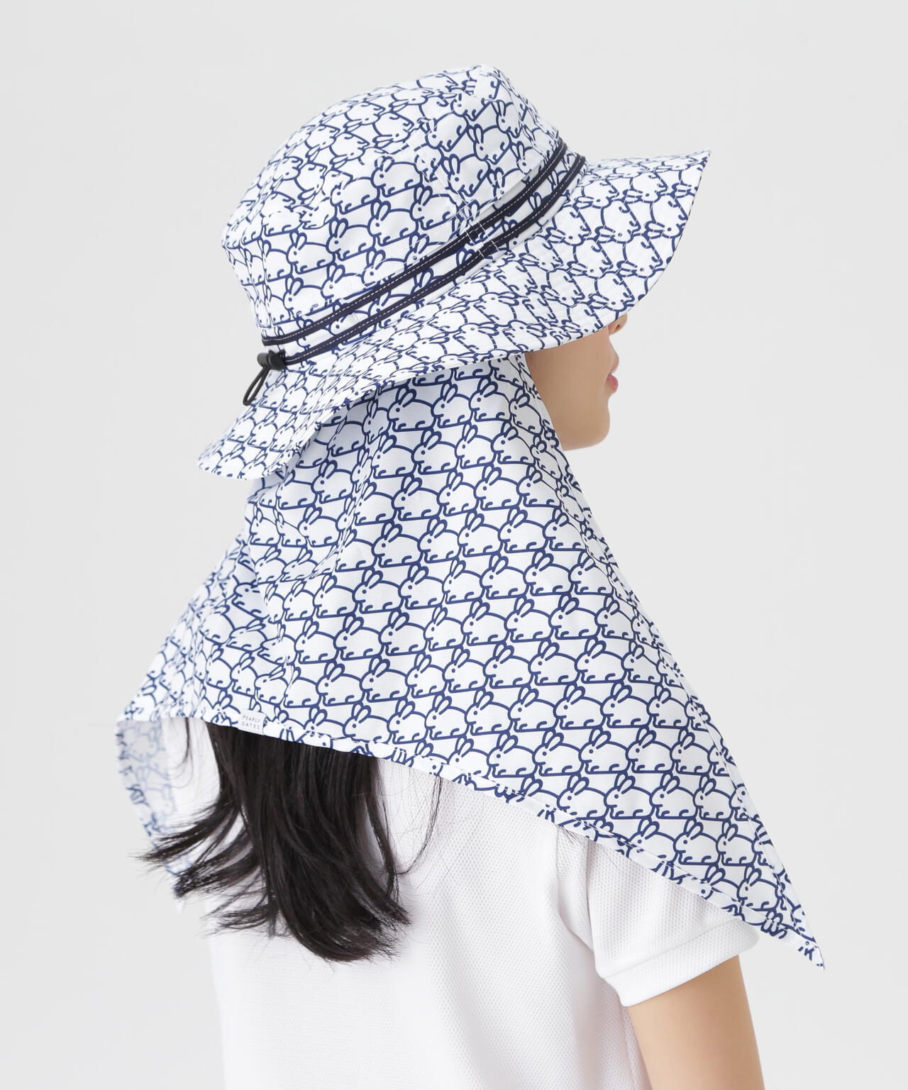 日よけ付きハット ＜もちうさぎ柄＞ (UNISEX) | PEARLY GATES