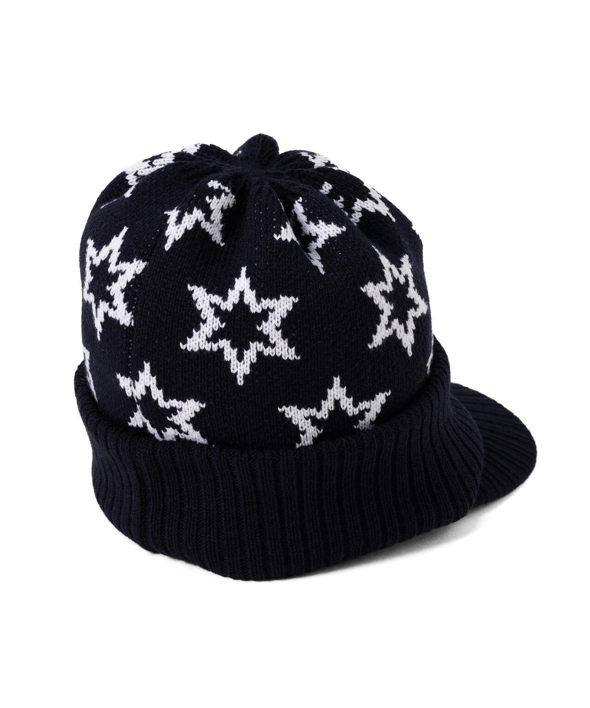 つば付きニットワッチ ＜キラ星柄＞ (UNISEX)