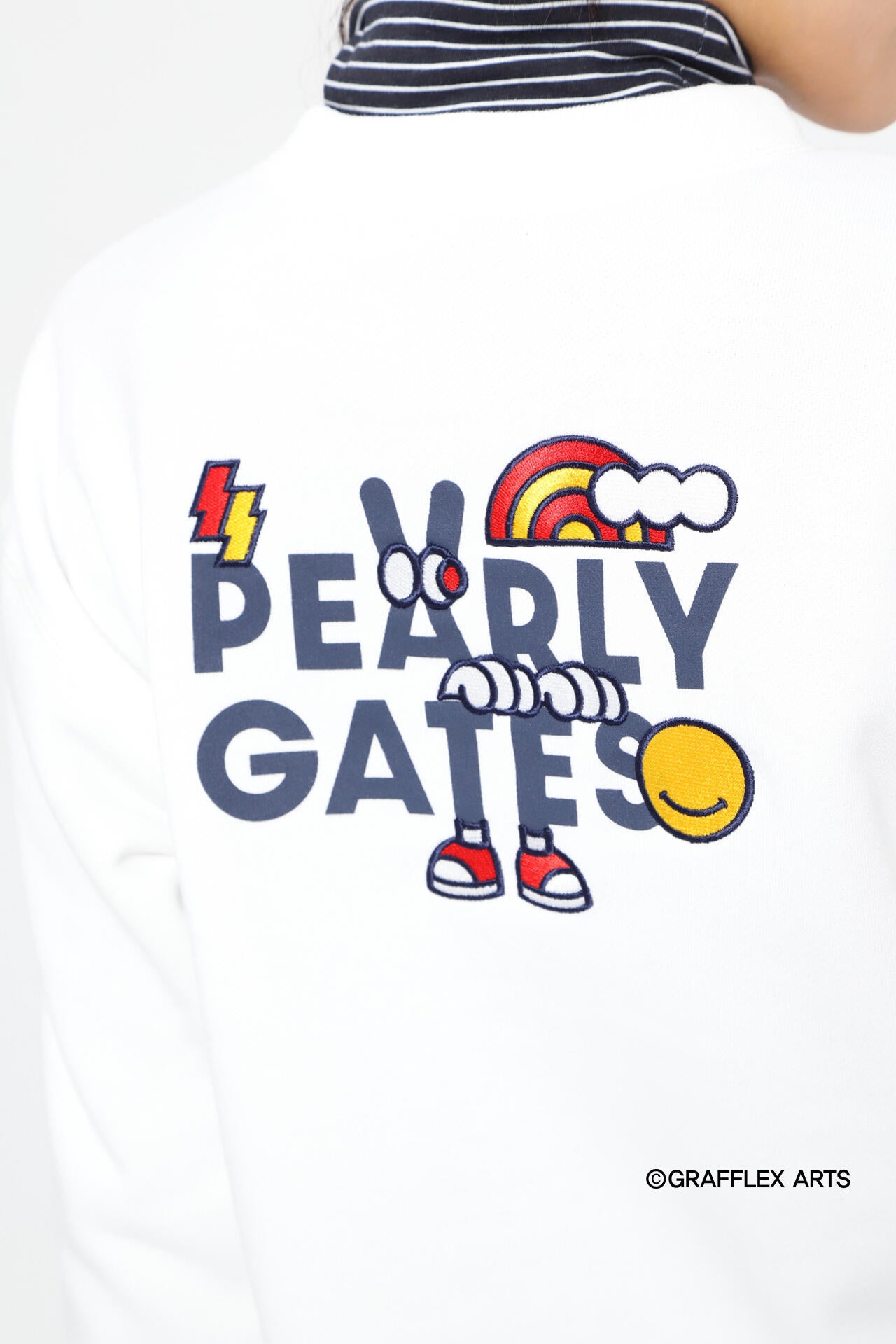 どうしちゃったPG 裏毛クルーネックスウェットプルオーバー【PEARLY GATES | GRAFFLEX】