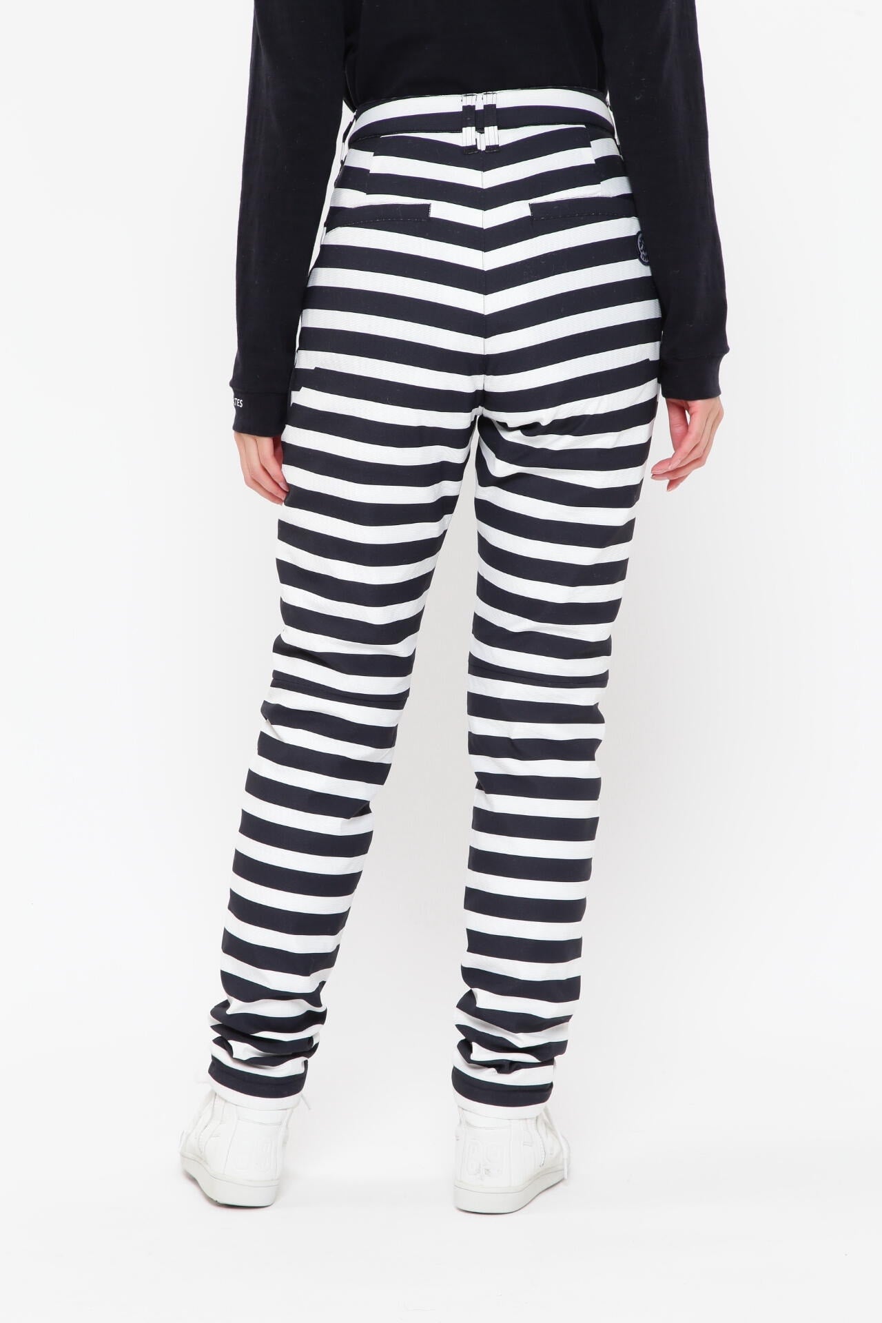 ナイロンタスランストレッチグログラン中綿パンツ ＜ボーダー柄