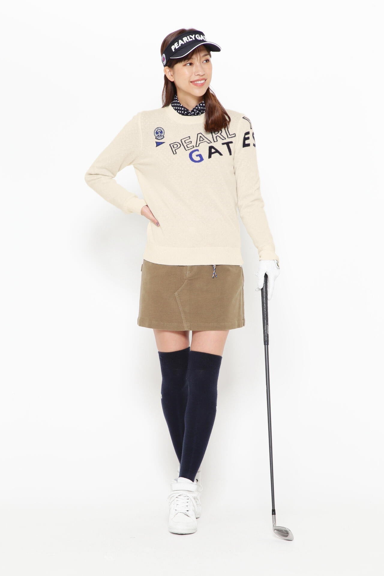 カシミヤ クルーネックニットプルオーバー