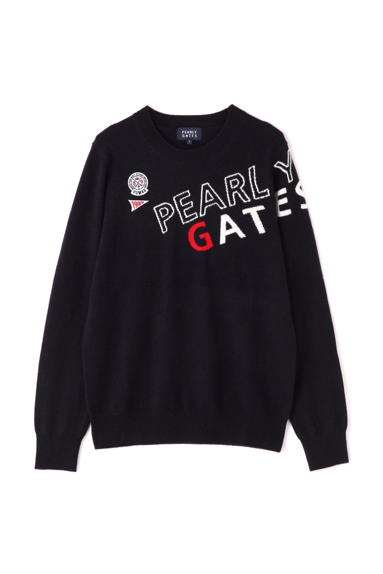 カシミヤ クルーネックニットプルオーバー