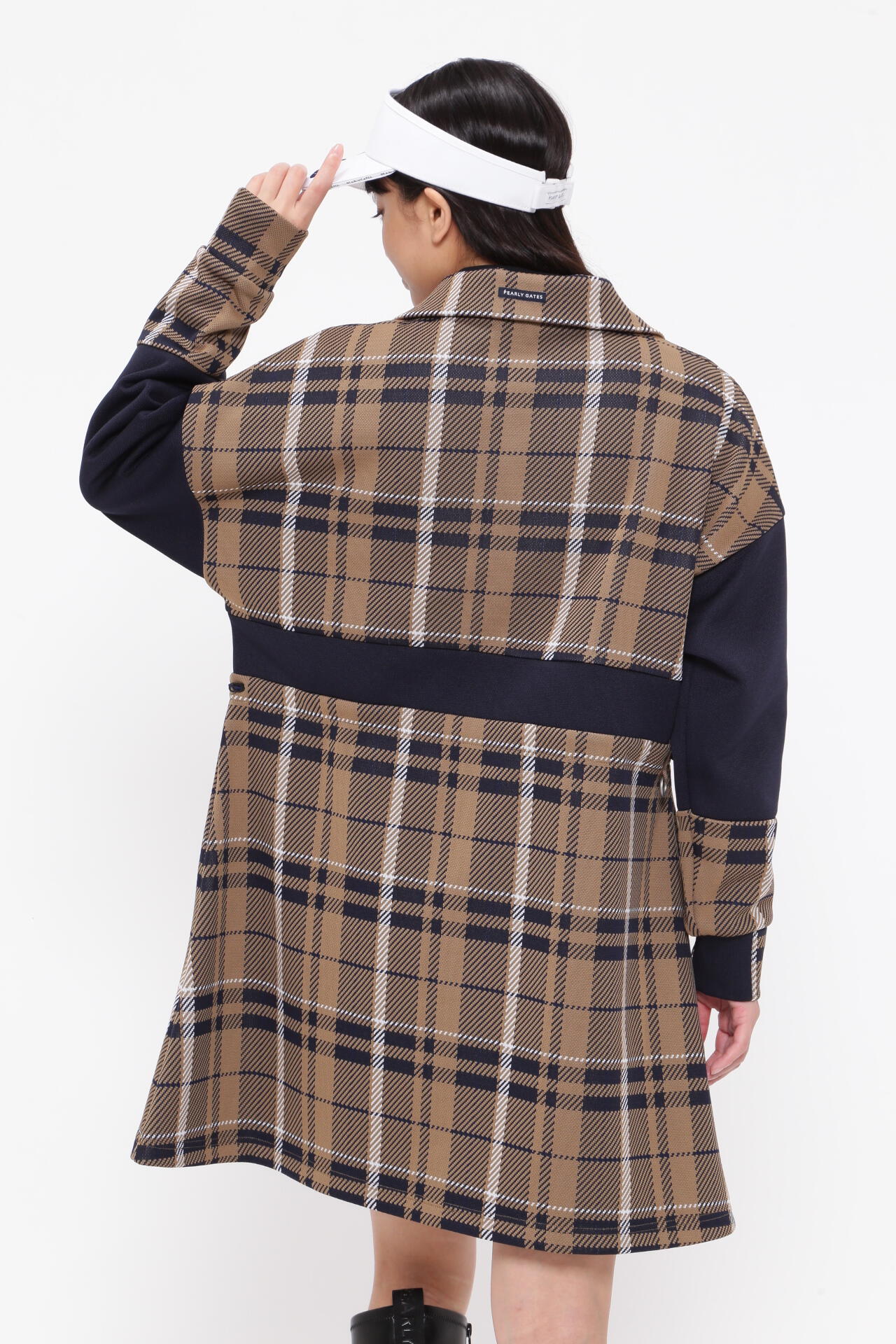 Wジャガード ワンピース ＜CHECKシリーズ＞