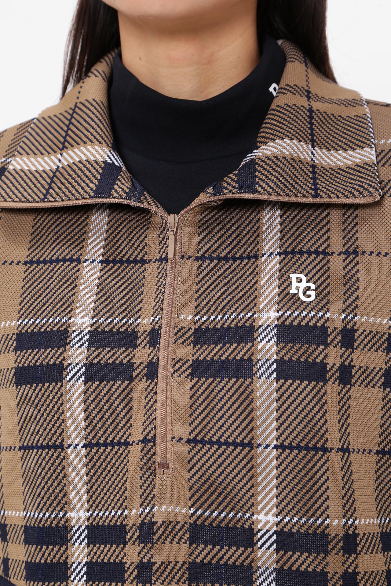 Wジャガード ワンピース ＜CHECKシリーズ＞