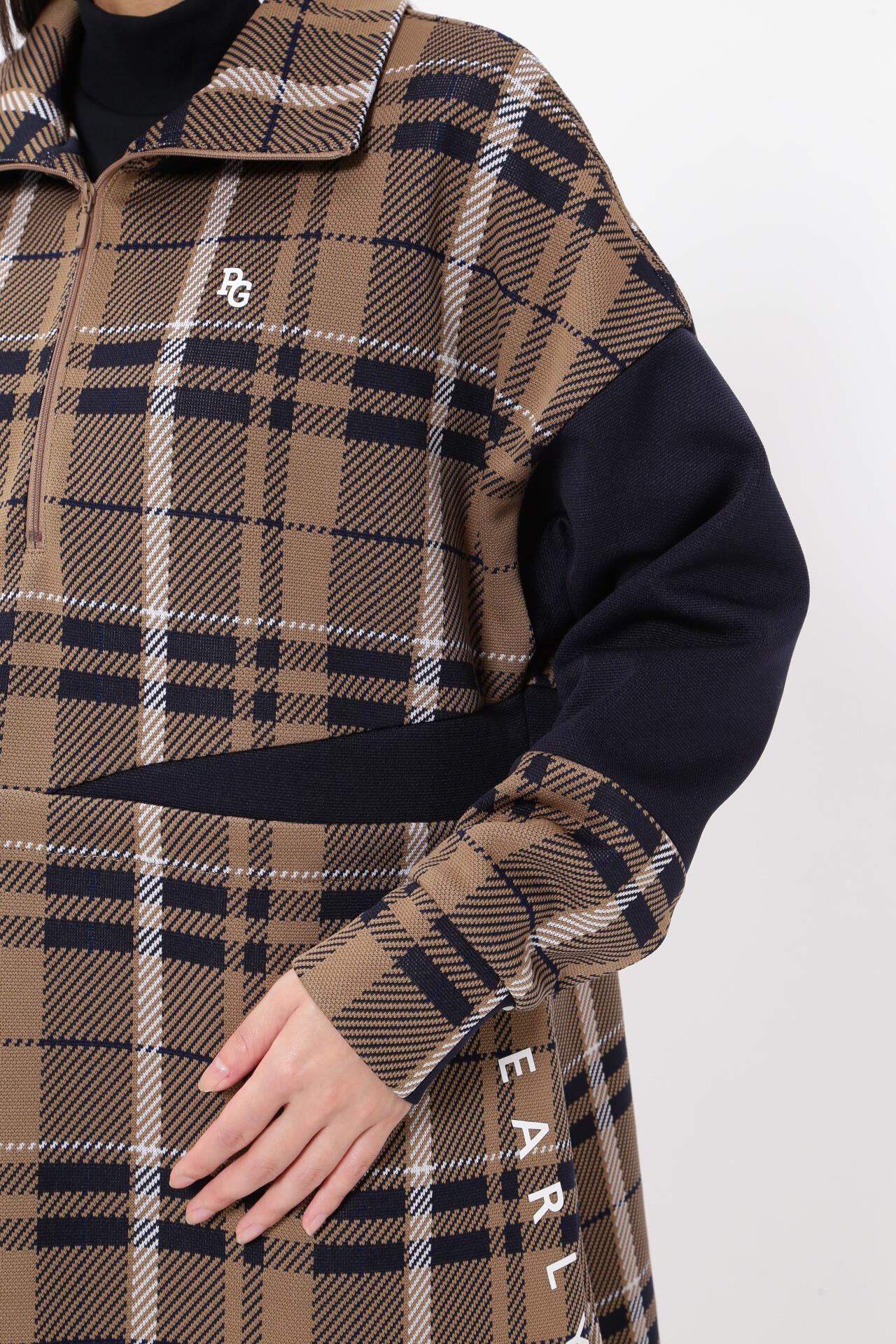 Wジャガード ワンピース ＜CHECKシリーズ＞