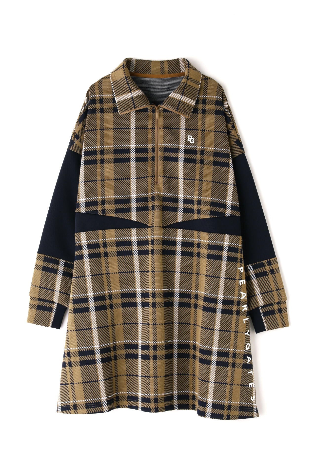 Wジャガード ワンピース ＜CHECKシリーズ＞