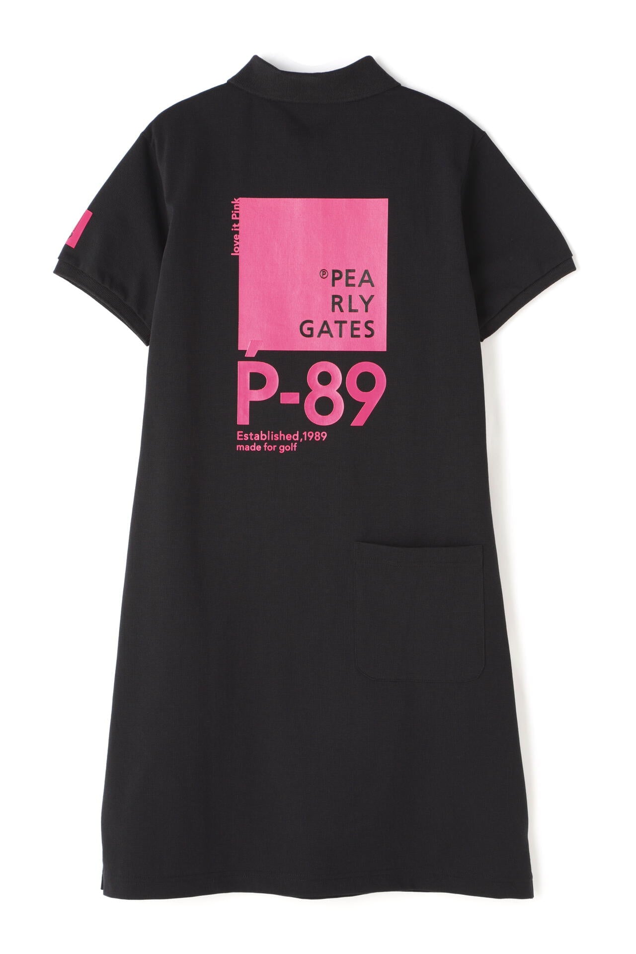 ストレッチカノコ 半袖ポロワンピース ＜Pink with BLACK＞