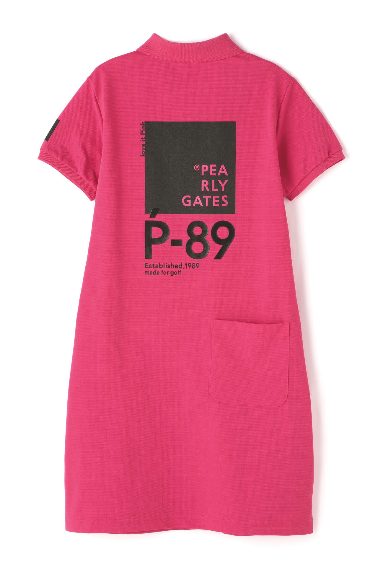 ストレッチカノコ 半袖ポロワンピース ＜Pink with BLACK＞