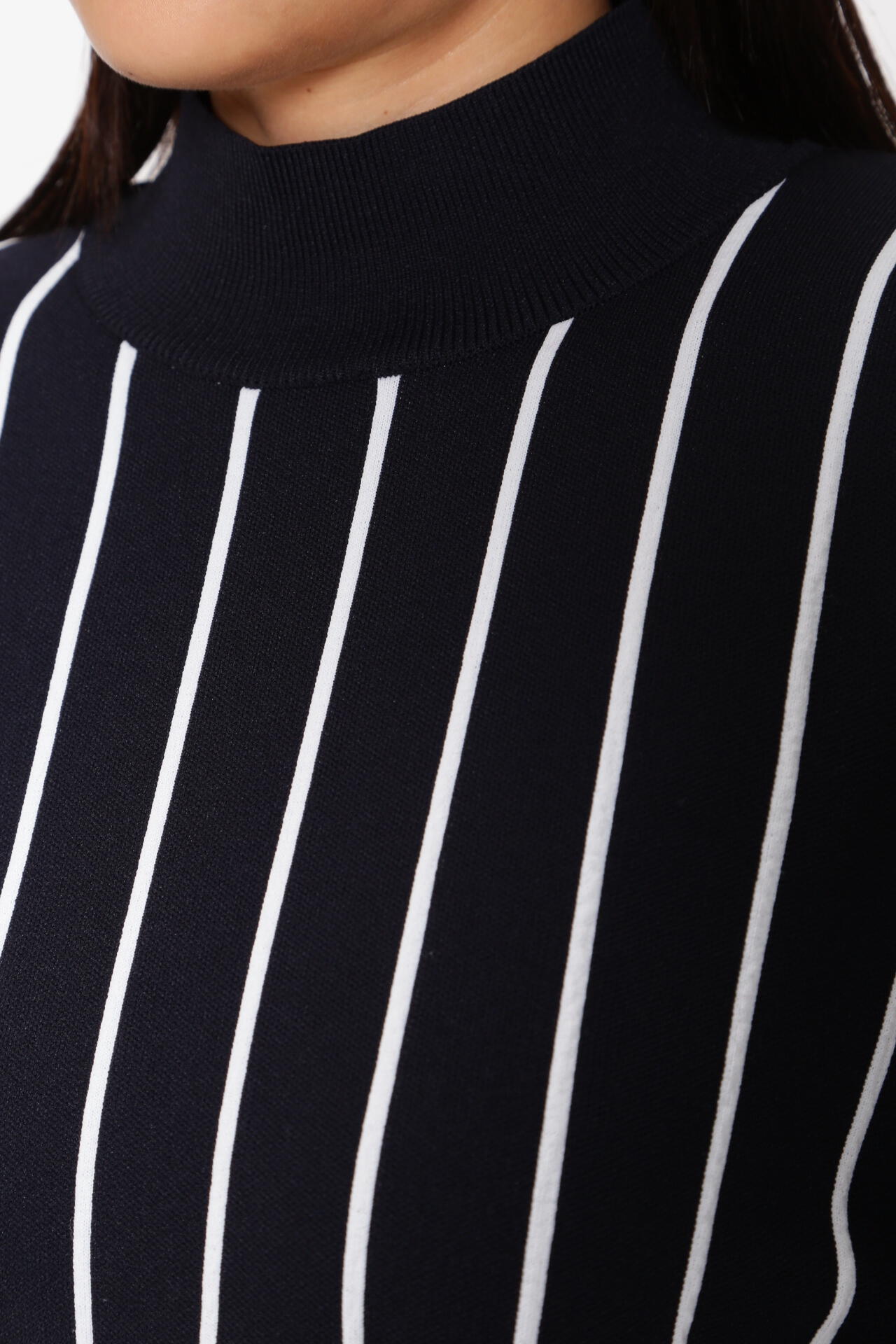 PEARLY GATES モックネックニットワンピース モックネックニットワンピース ＜PGロゴストライプ＞ | PEARLY GATES