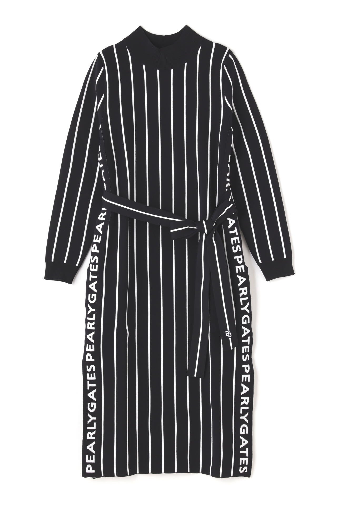 PEARLY GATES モックネックニットワンピース モックネックニットワンピース ＜PGロゴストライプ＞ | PEARLY GATES