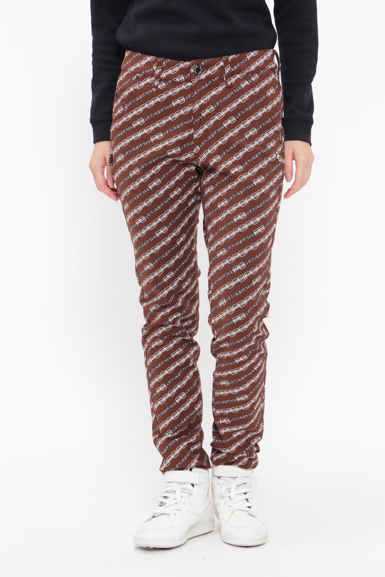 [近年/XL]パーリーゲイツ ジョガーパンツ スウェット アーガイル柄 ロゴ 新品 PGG パーリーゲイツ スウェットパンツ ストレッチ ジョガー