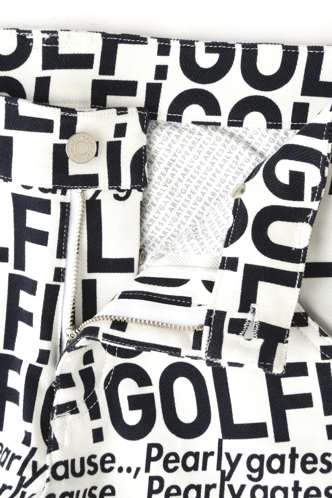 GOLF柄 (大) コットンストレッチカルゼ表ピーチ 5ポケットパンツ