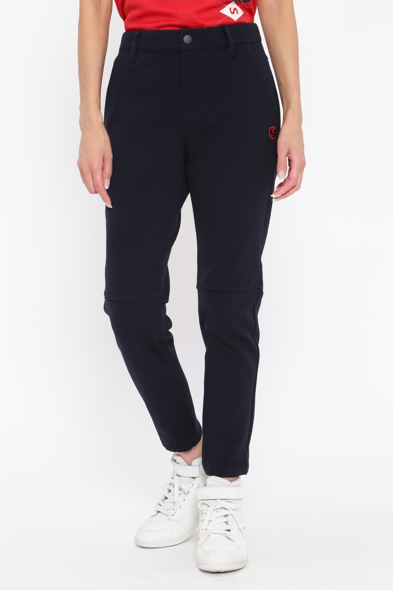 新品 パーリーゲイツ TEXBRIDストレッチヘリンボーン パンツ(5)L/紺 新品 パーリーゲイツ TEXBRIDストレッチヘリンボーン パンツ(5)L/紺