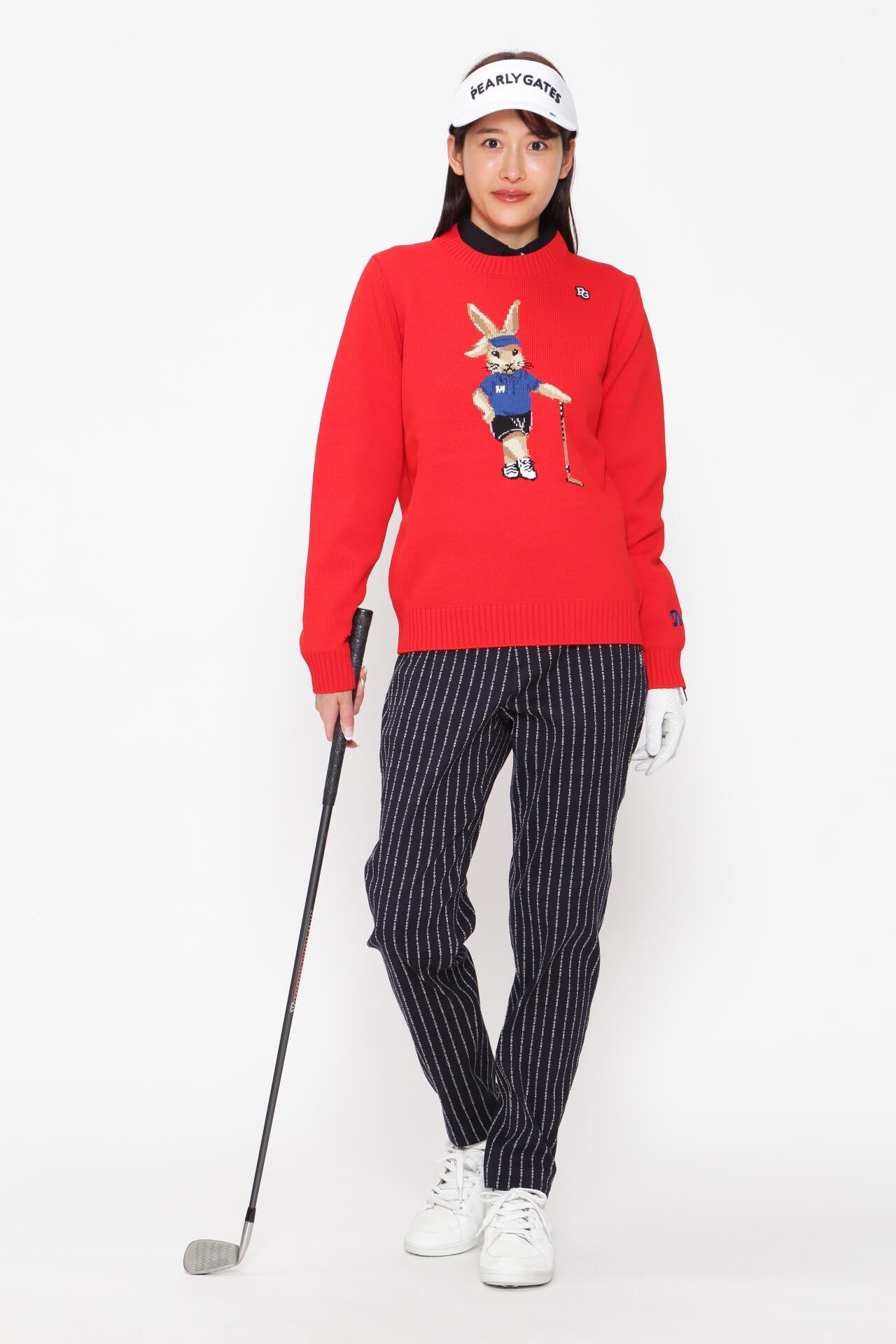 強ストレッチ パンツ ＜PGロゴストライプ＞