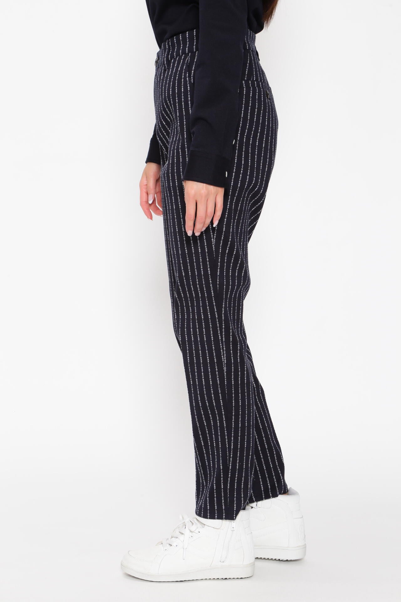 強ストレッチ パンツ ＜PGロゴストライプ＞