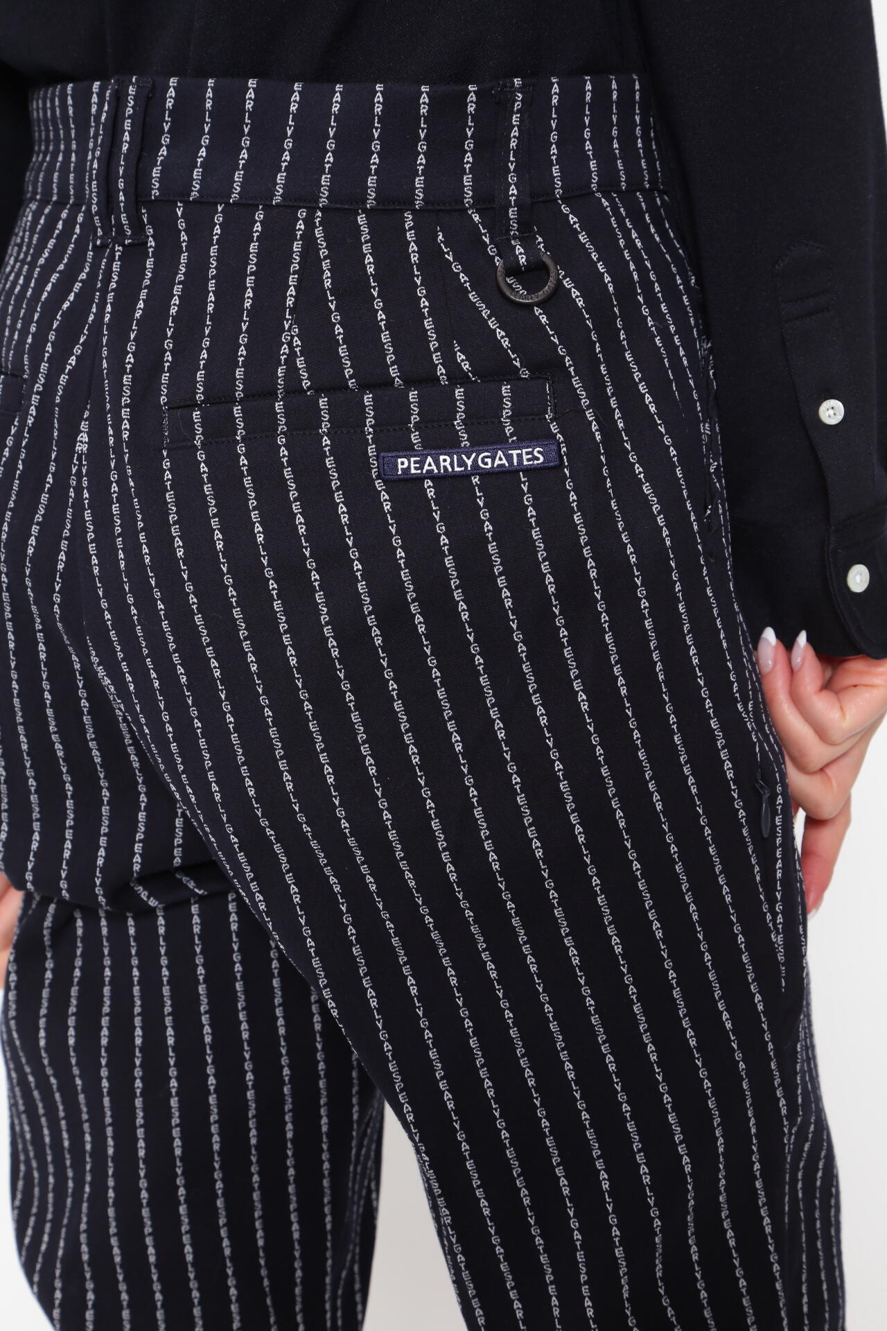 強ストレッチ パンツ ＜PGロゴストライプ＞