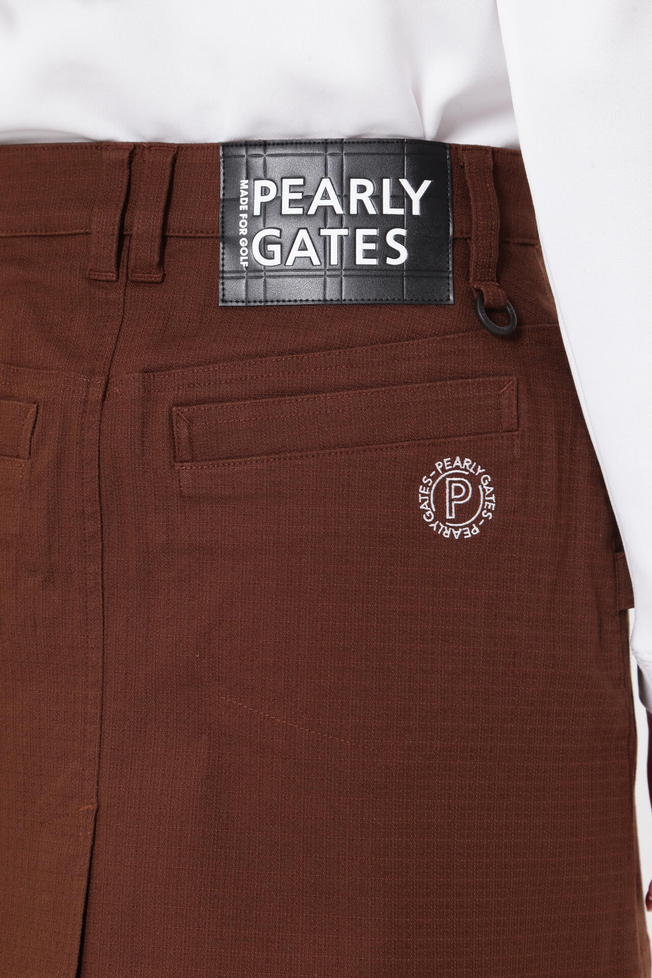 コットンストレッチドビーチェック 5ポケットスカート | PEARLY GATES