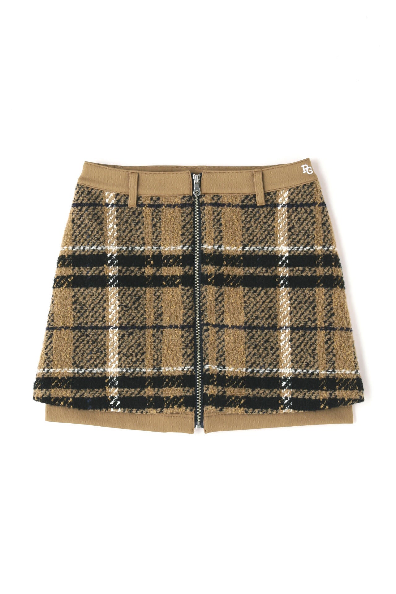 TEXBRIDニットライクハーフ×ロービングビッグチェック スカート