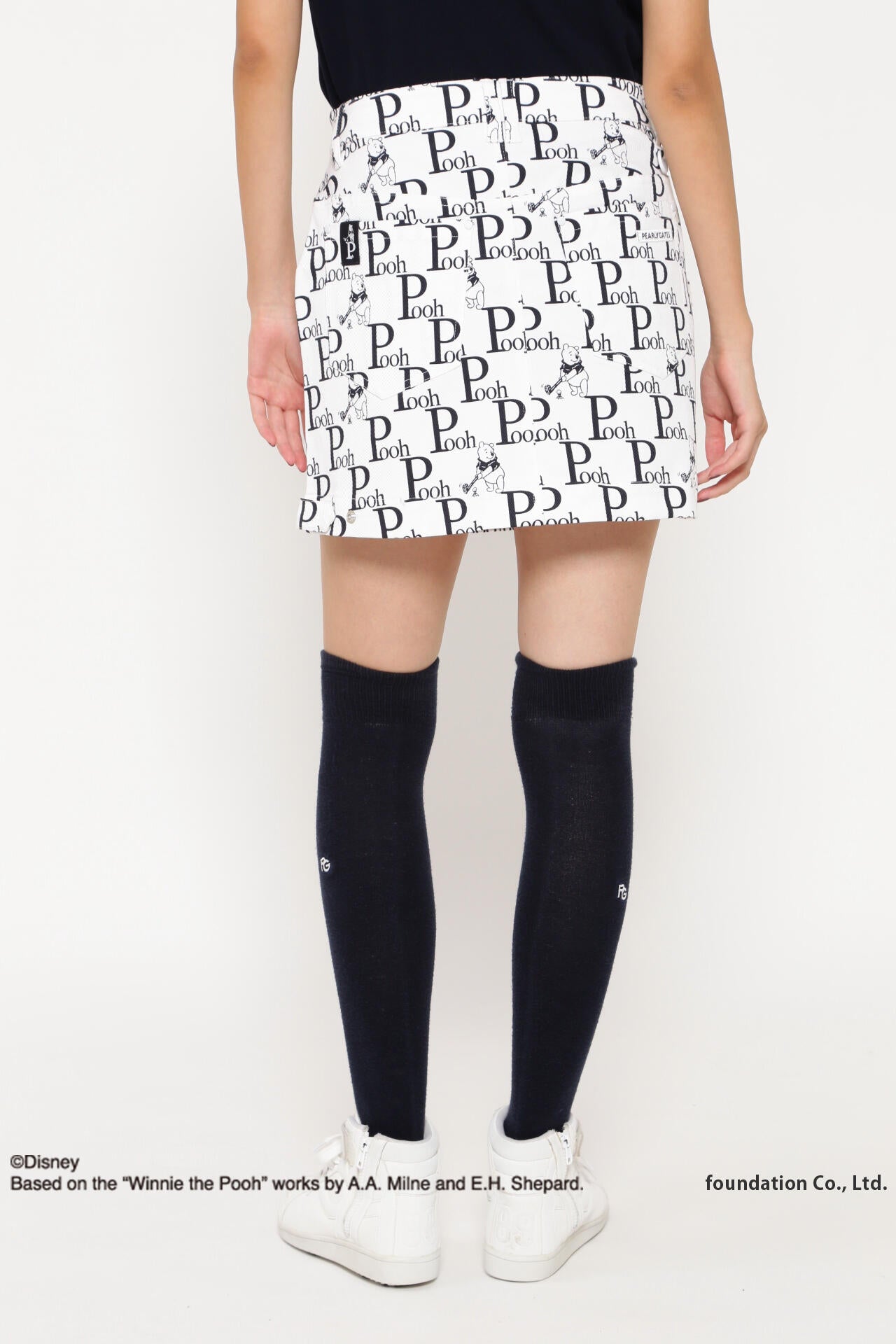 プーさん 総柄プリント オーガニックカルゼ スカート ＜Winnie the