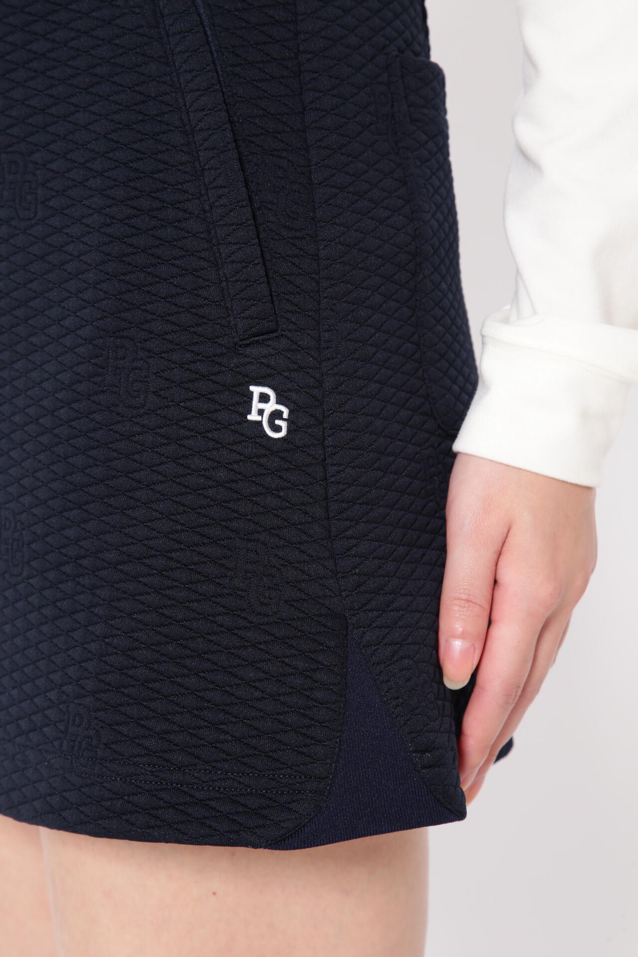 ロゴキルトジャガード TEXBRIDキルト調 スカート