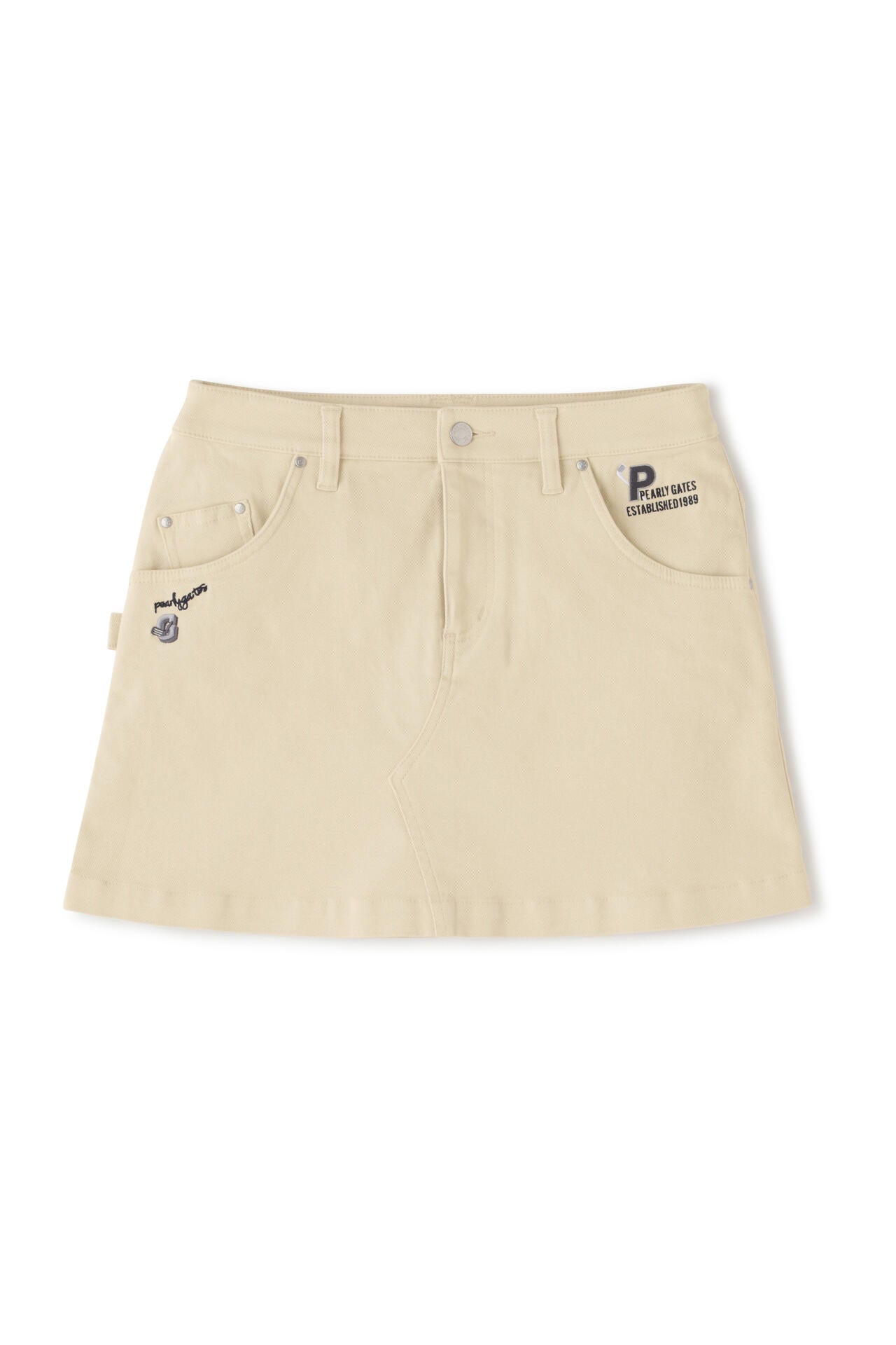 コットンストレッチツイル 表ピーチ 5ポケットスカート | PEARLY GATES