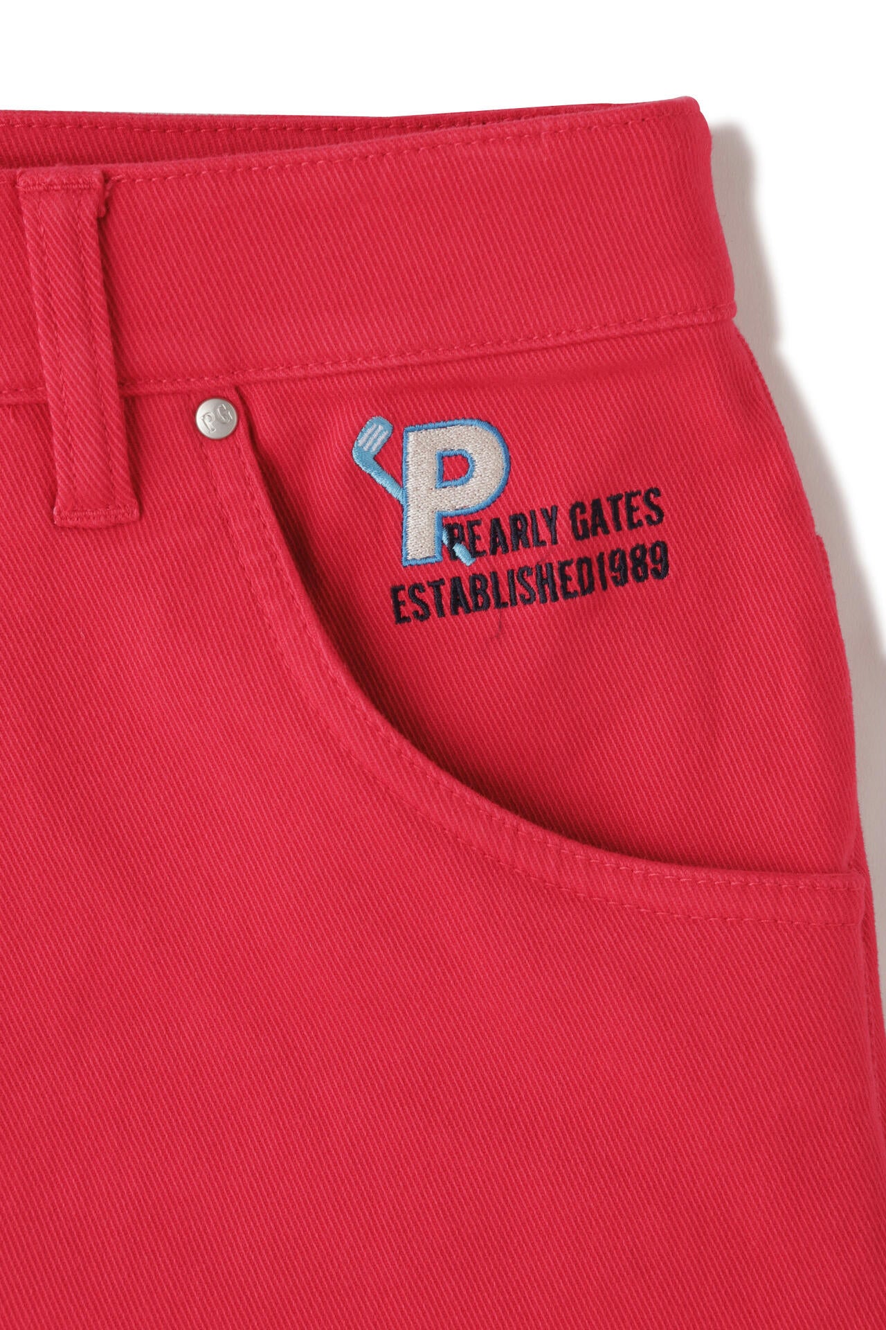コットンストレッチツイル 表ピーチ 5ポケットスカート | PEARLY GATES