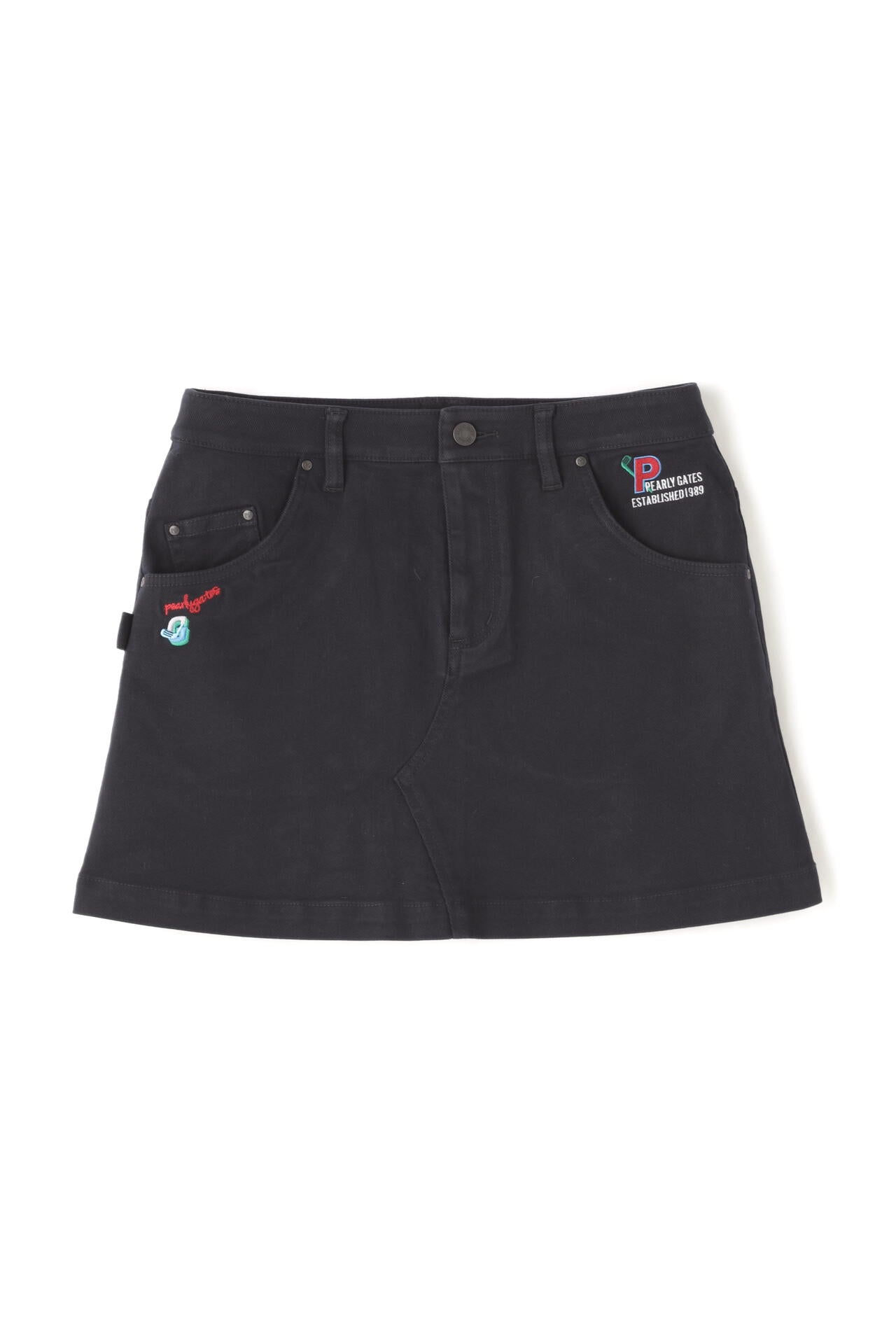 コットンストレッチツイル 表ピーチ 5ポケットスカート | PEARLY GATES