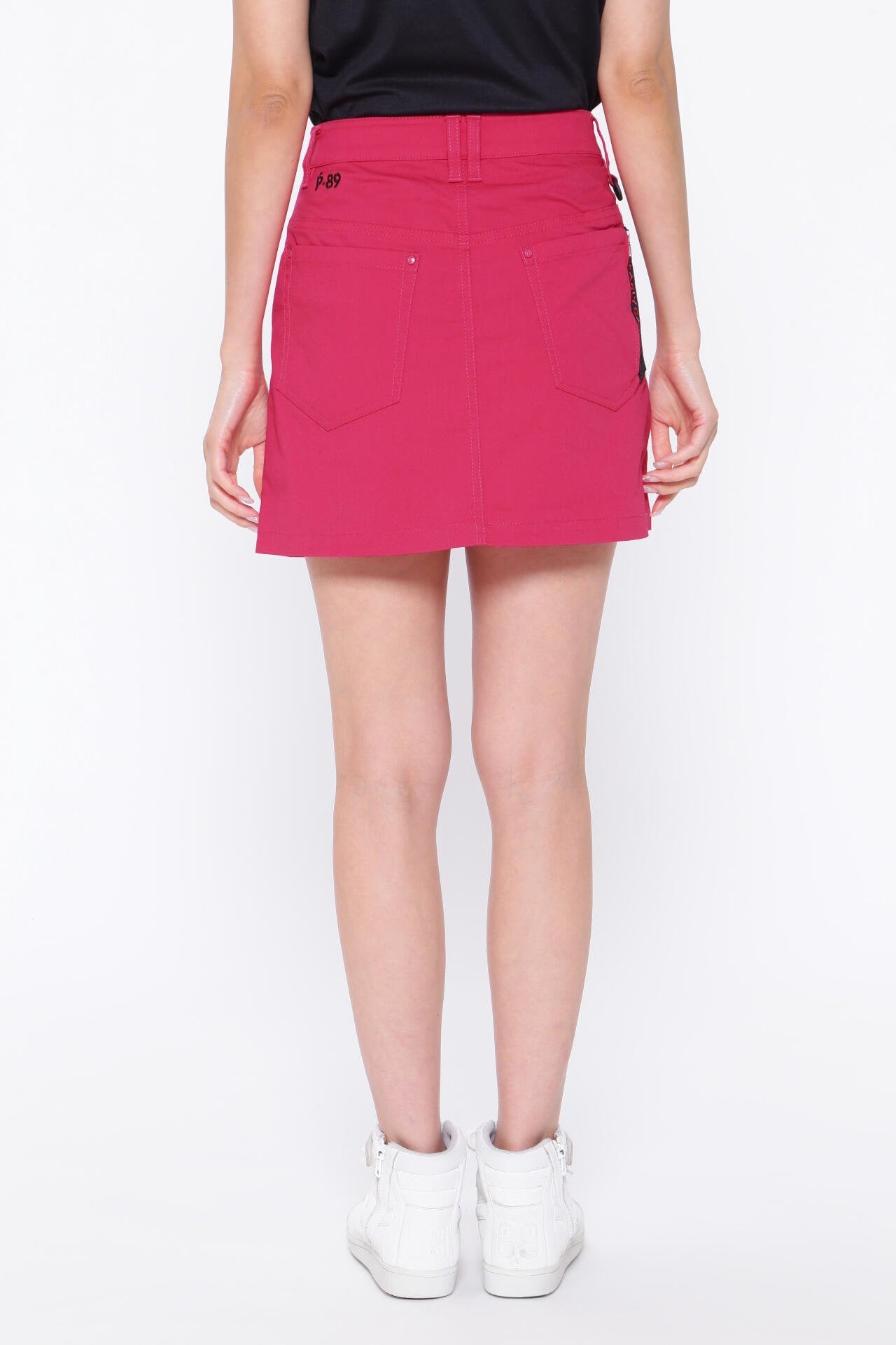 C/Peドライストレッチドビーカルゼ 5ポケットスカート ＜Pink with BLACK＞