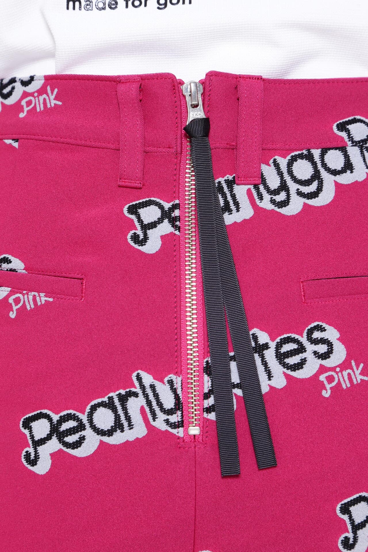 ポリエステルストレッチロゴジャガード スカート ＜Pink with BLACK＞