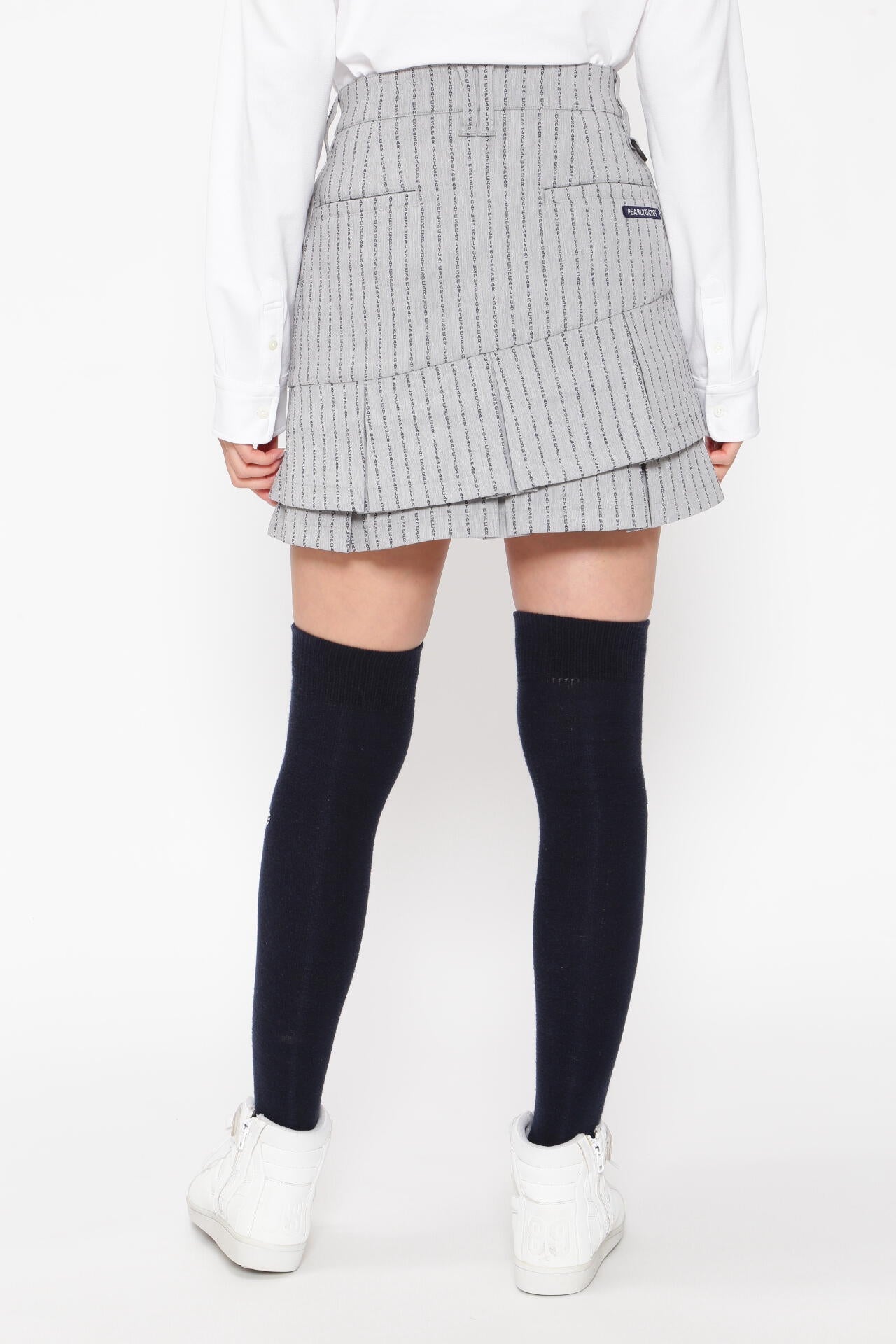 強ストレッチ スカート ＜PGロゴストライプ＞