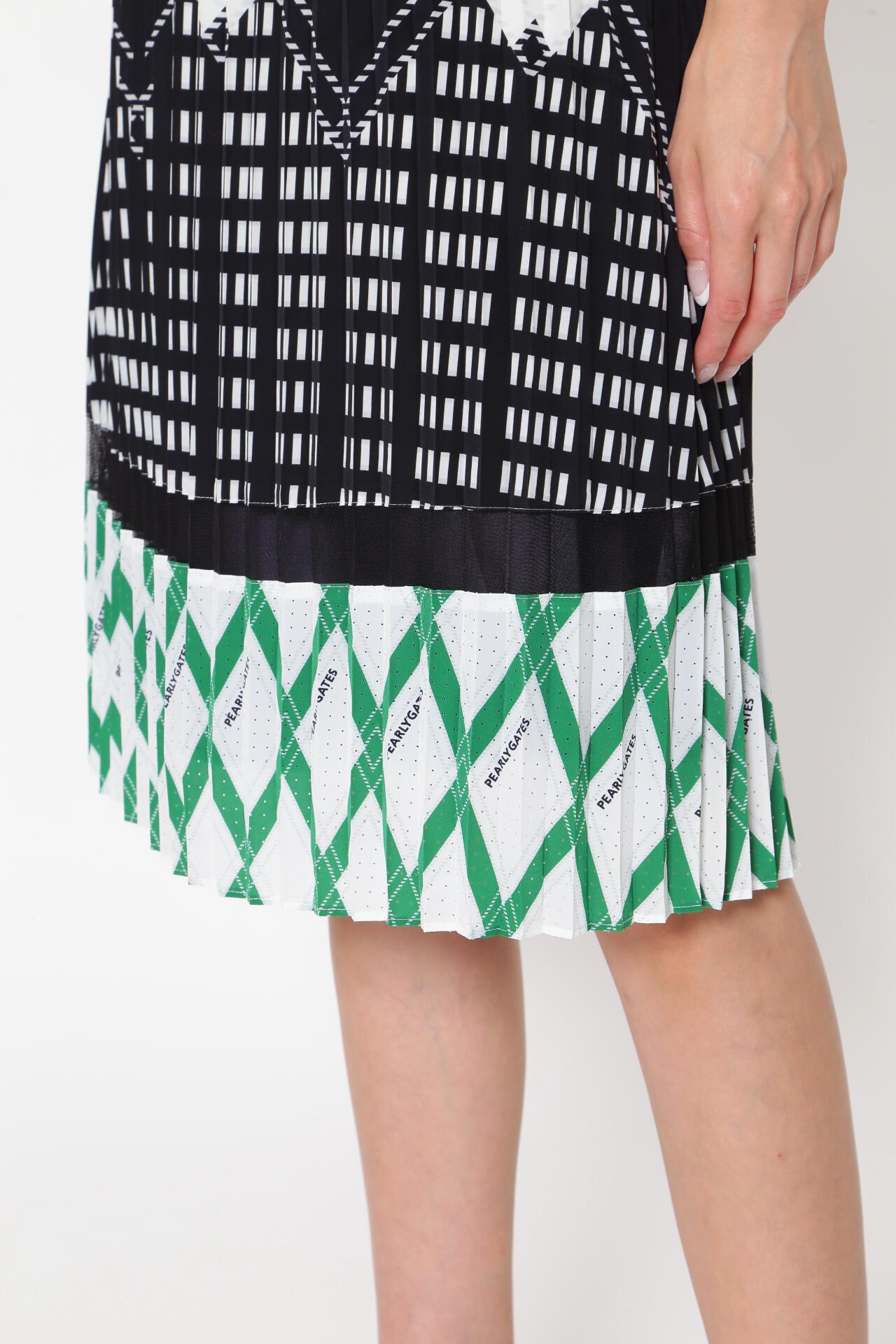 デシン×チュール プリーツスカート ＜NEWアーガイル＞ | PEARLY GATES