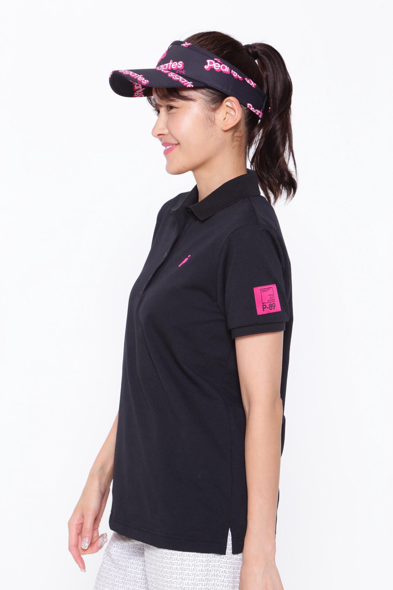 ストレッチカノコ 半袖ポロシャツ ＜Pink with BLACK＞
