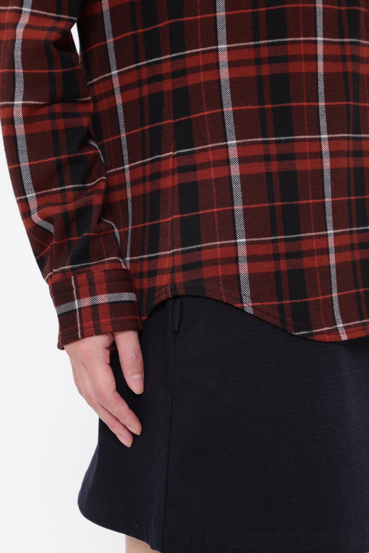 カノコハイブリットプリント 長袖カットソープルオーバー ＜CHECK