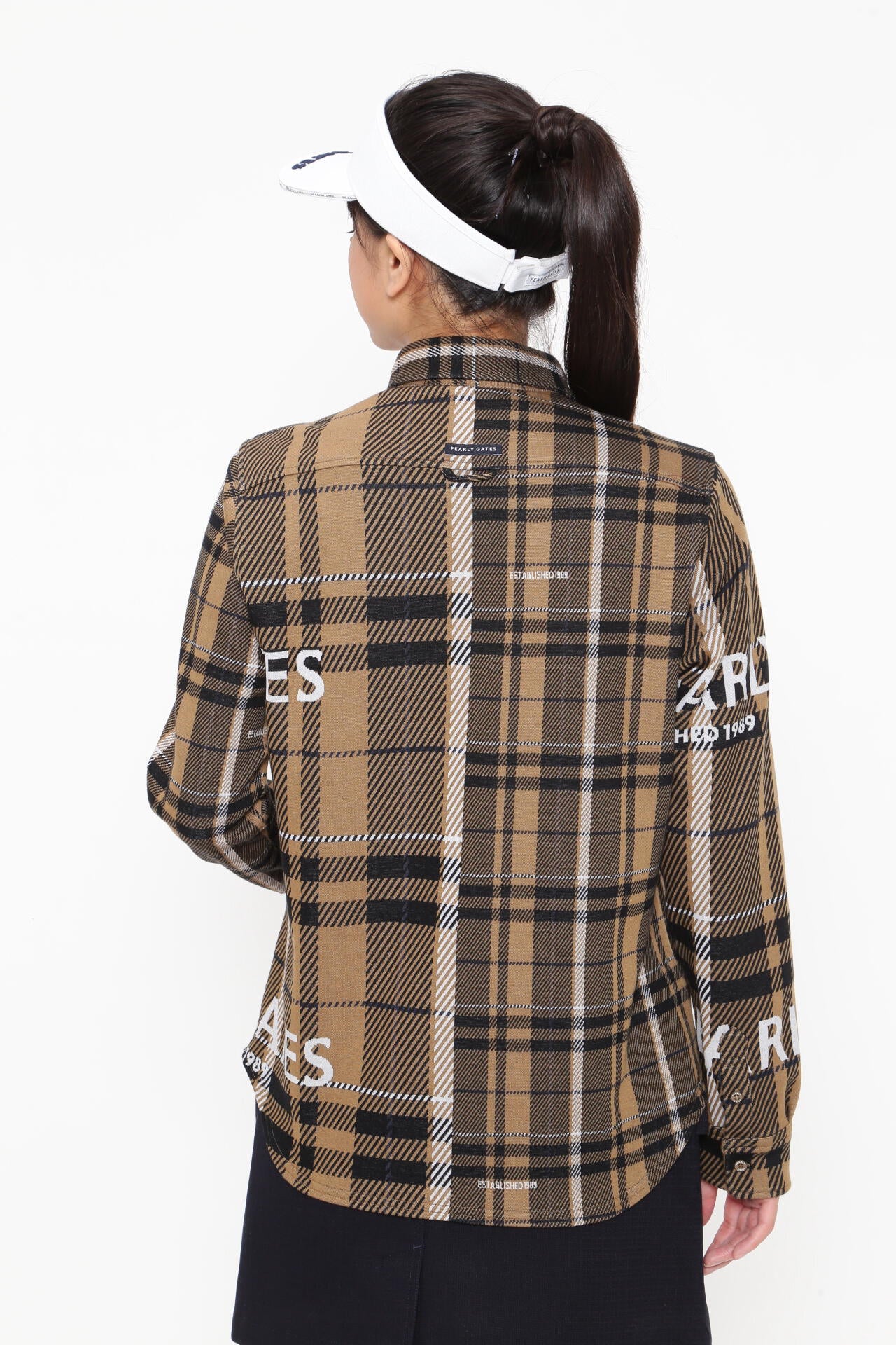 Wジャガード 長袖カットソープルオーバー ＜CHECKシリーズ＞ | PEARLY